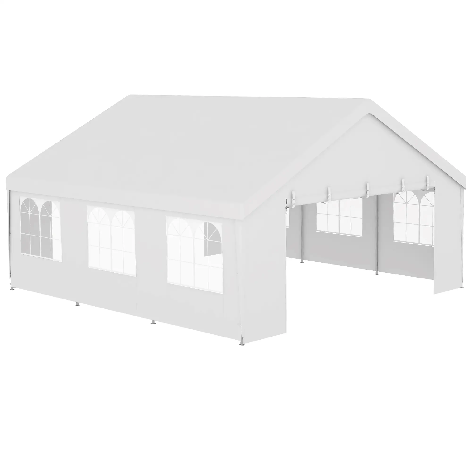 Heavy Duty Party Tent, 19.5' x 19', Large Canopy, White - Image 11