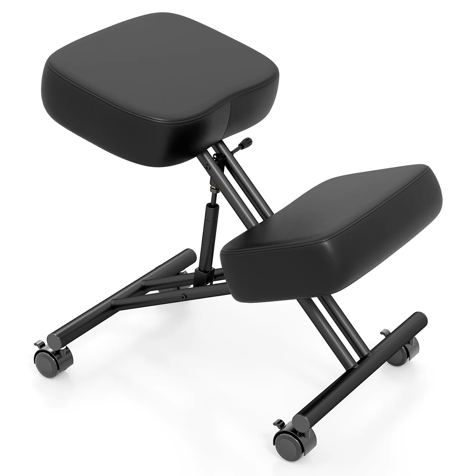 Height Adjustable Kneeling Chair, Posture Correction Stool, Black - Image 4