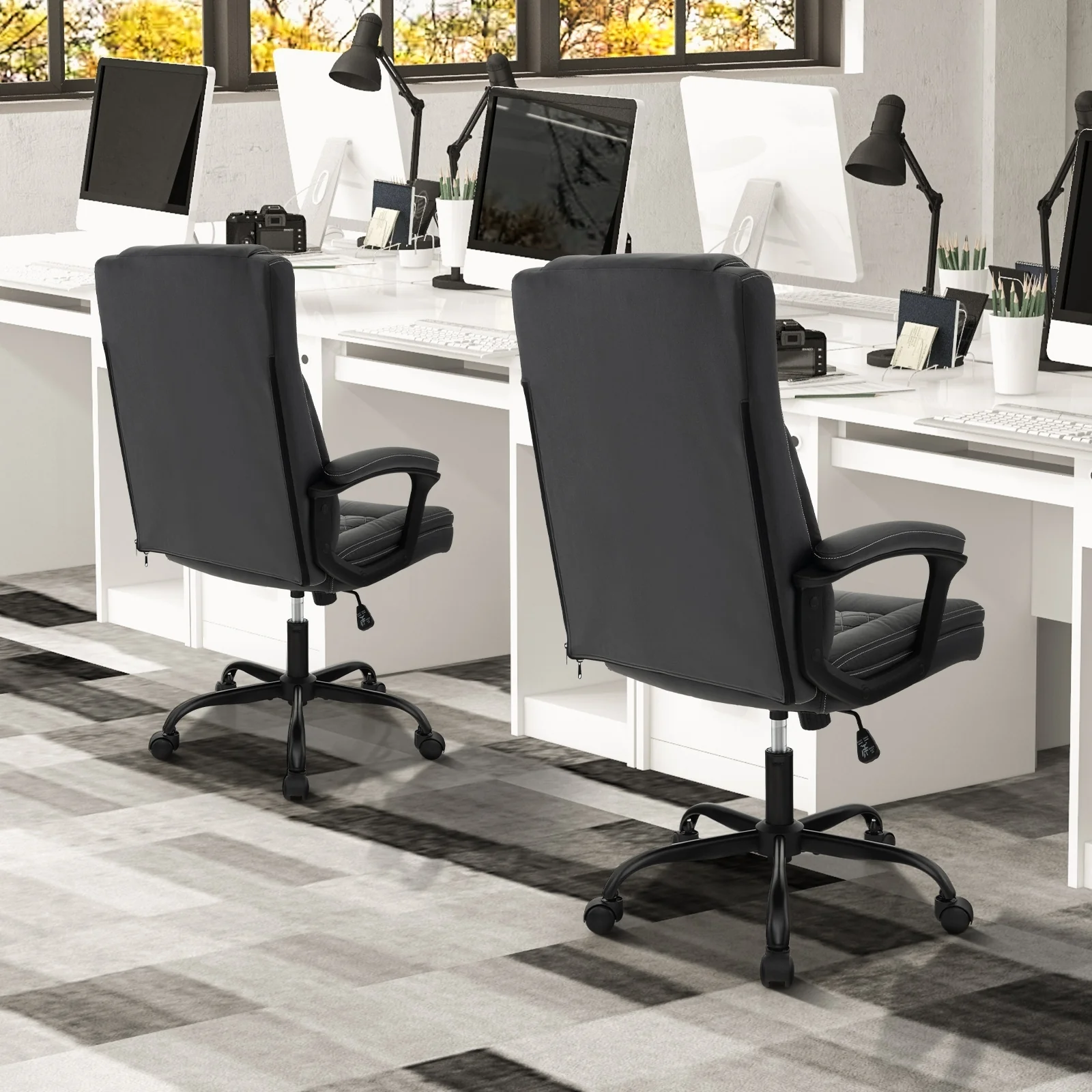 High Back Ergonomic Executive Chair, Black - Image 3