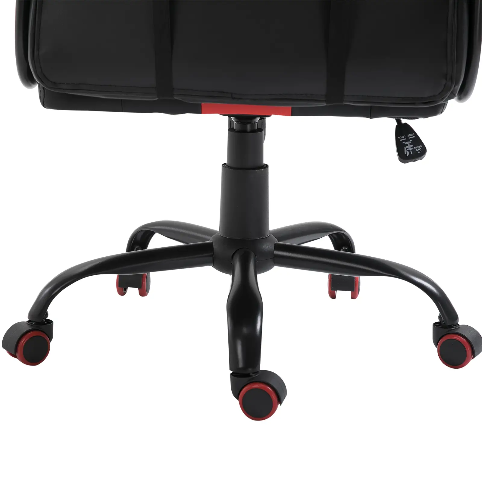 High Back Racing Style Gaming Chair, Adjustable PU Leather, Lumbar Support, Red - Image 11