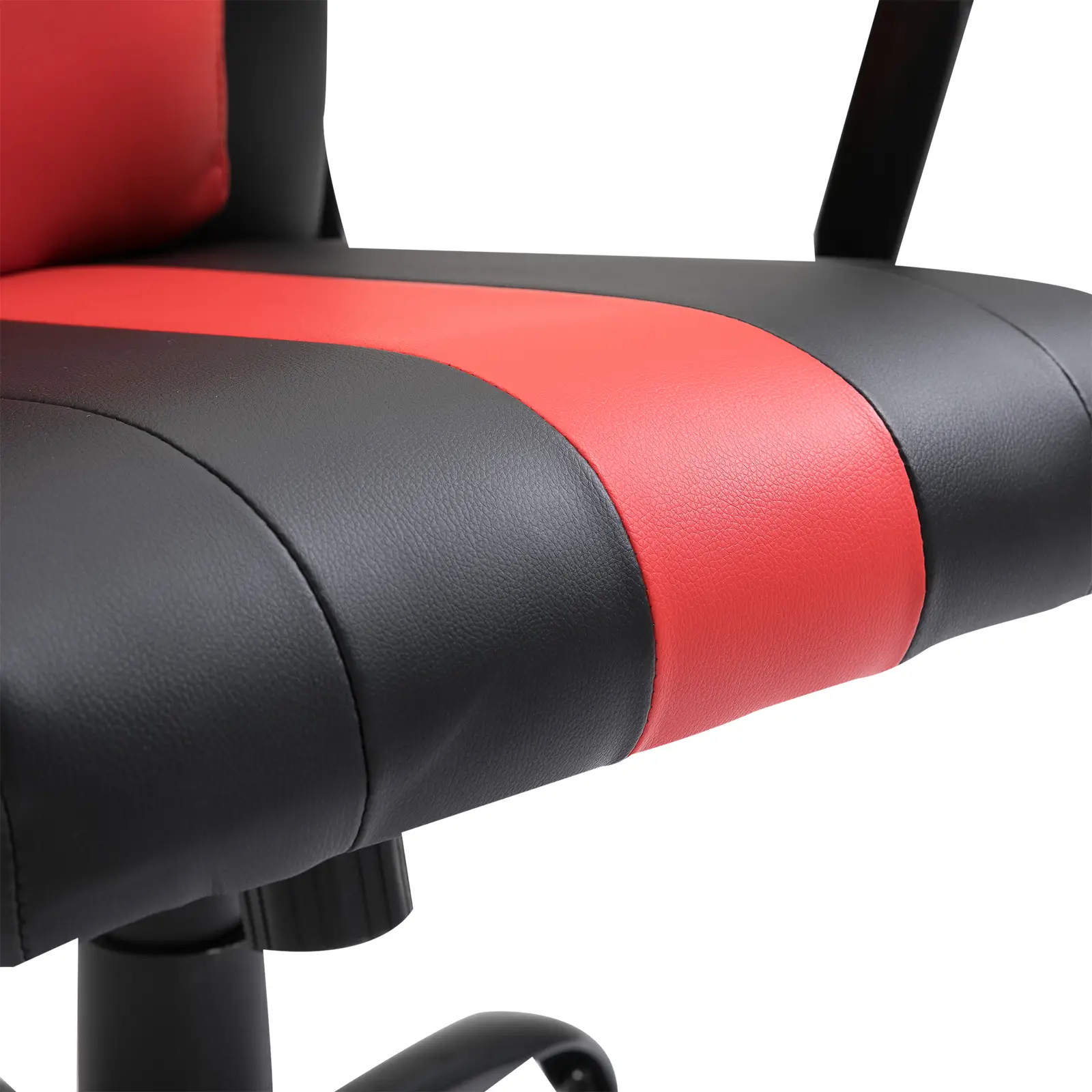 High Back Racing Style Gaming Chair, Adjustable PU Leather, Lumbar Support, Red - Image 9