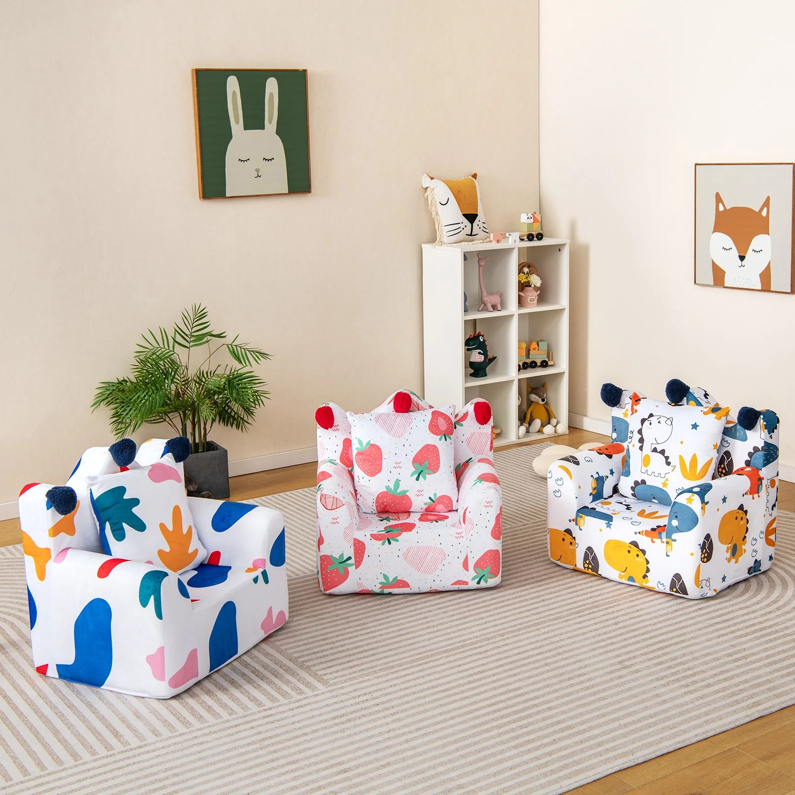 High-Density Padding Kids Sofa, Multicolor - Image 3