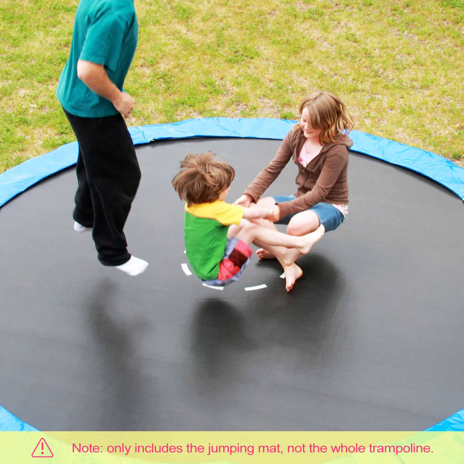 High-Elastic PP Replacement Jumping Mat, 12 ft, Black - Image 3