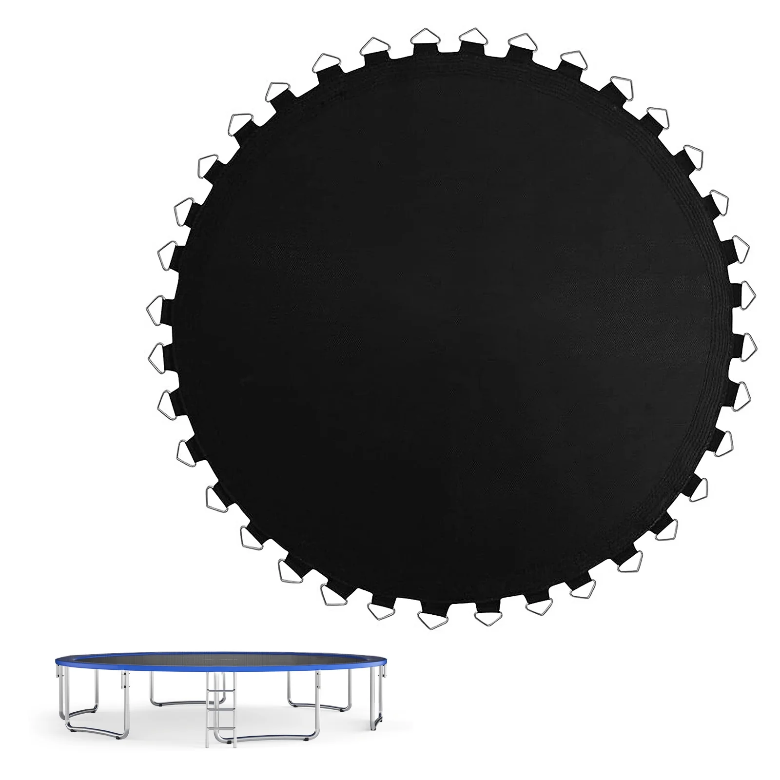 High-Elastic PP Replacement Jumping Mat, 12 ft, Black - Image 5