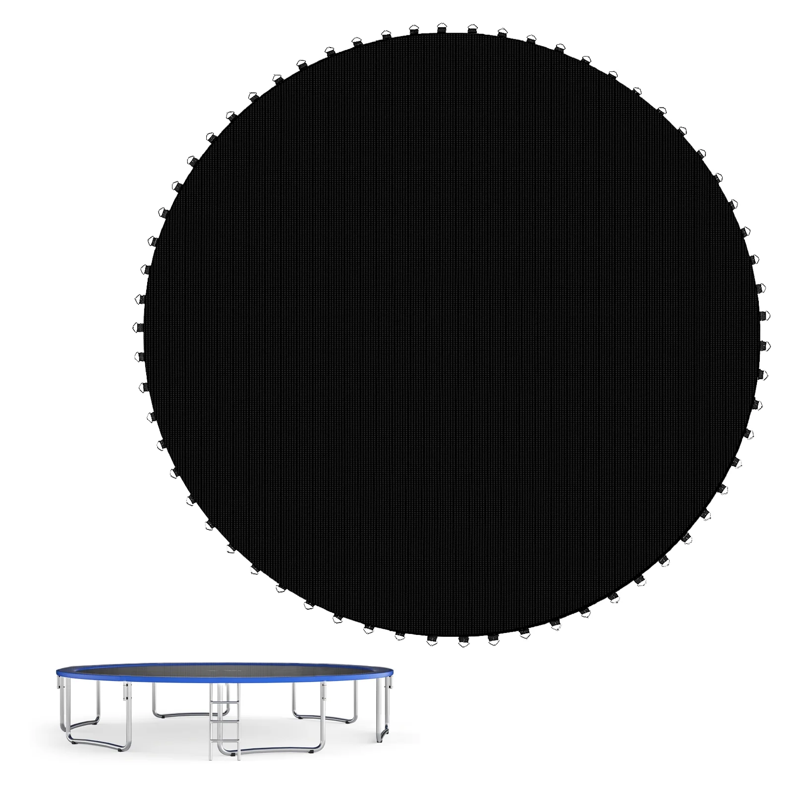 High-Elastic PP Replacement Jumping Mat, 12 ft, Black - Image 9