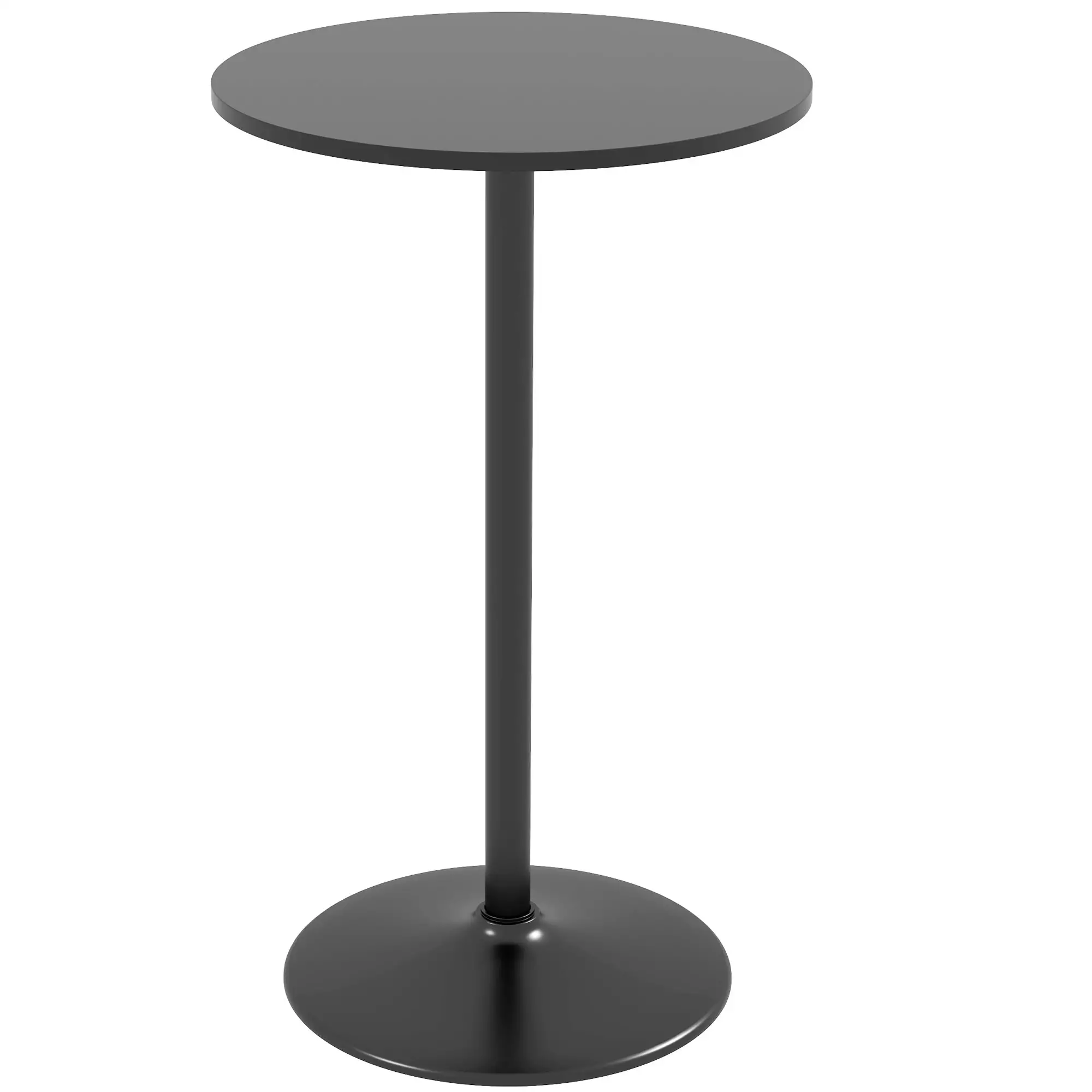 High Top Bar Table, Round Dining Table, Painted Top, Steel Base, Black - Image 11