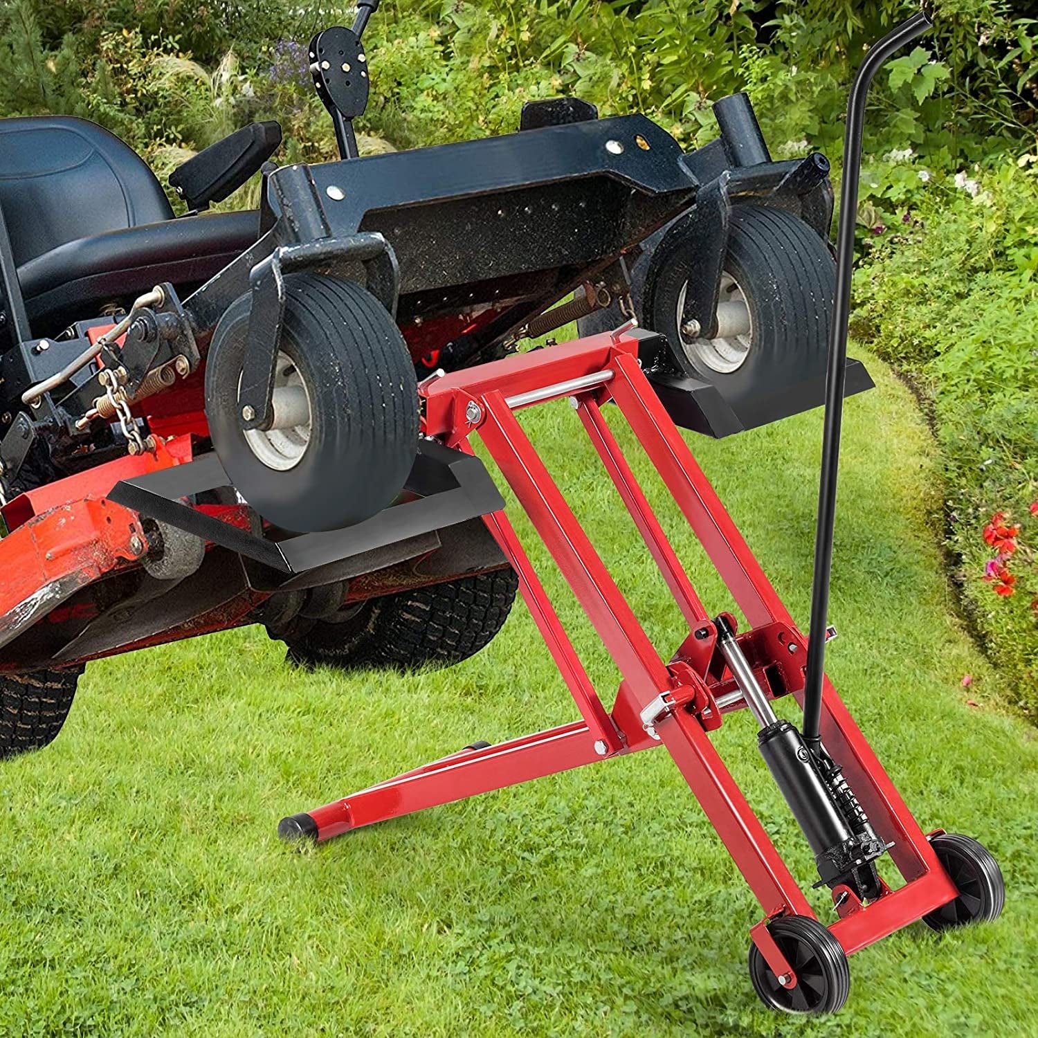 Hydraulic Lawnmower Lift Jack For Tractors, Zero Turn Mowers - Image 2