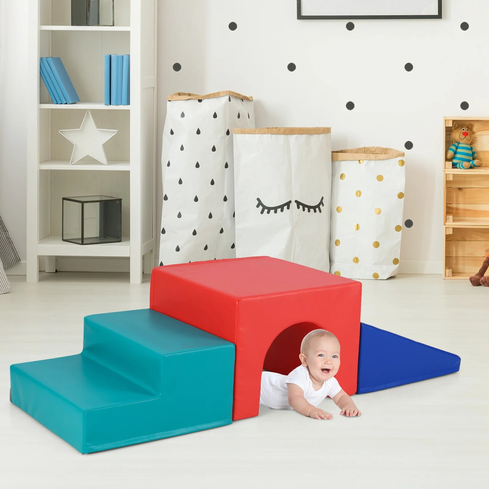 Infant Foam Block Play Set, Red - Image 2