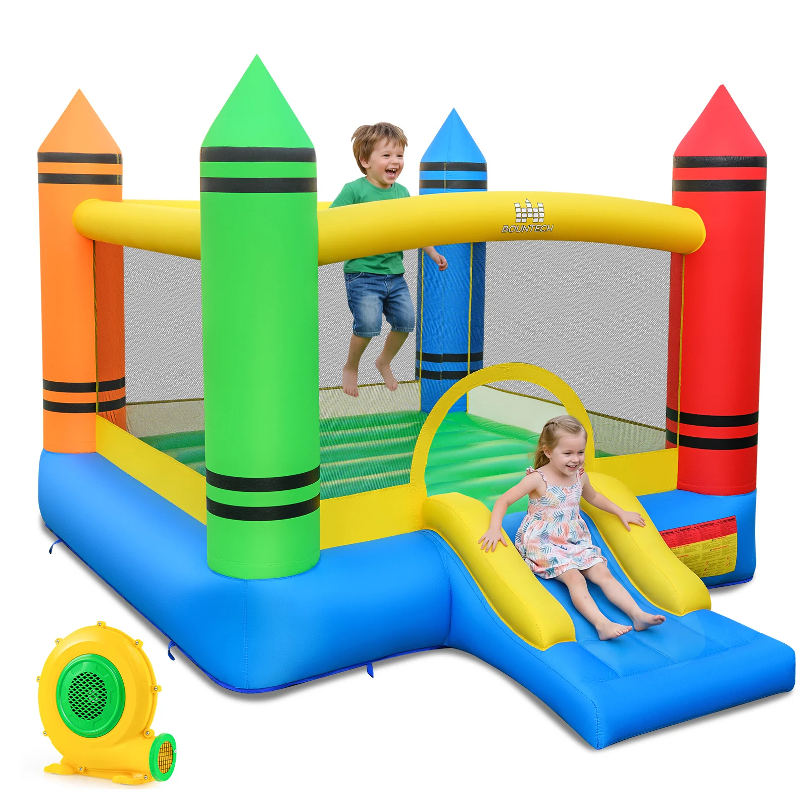 Inflatable Bounce House, 2-in-1 Kids Bouncer, 550W Blower - Image 4
