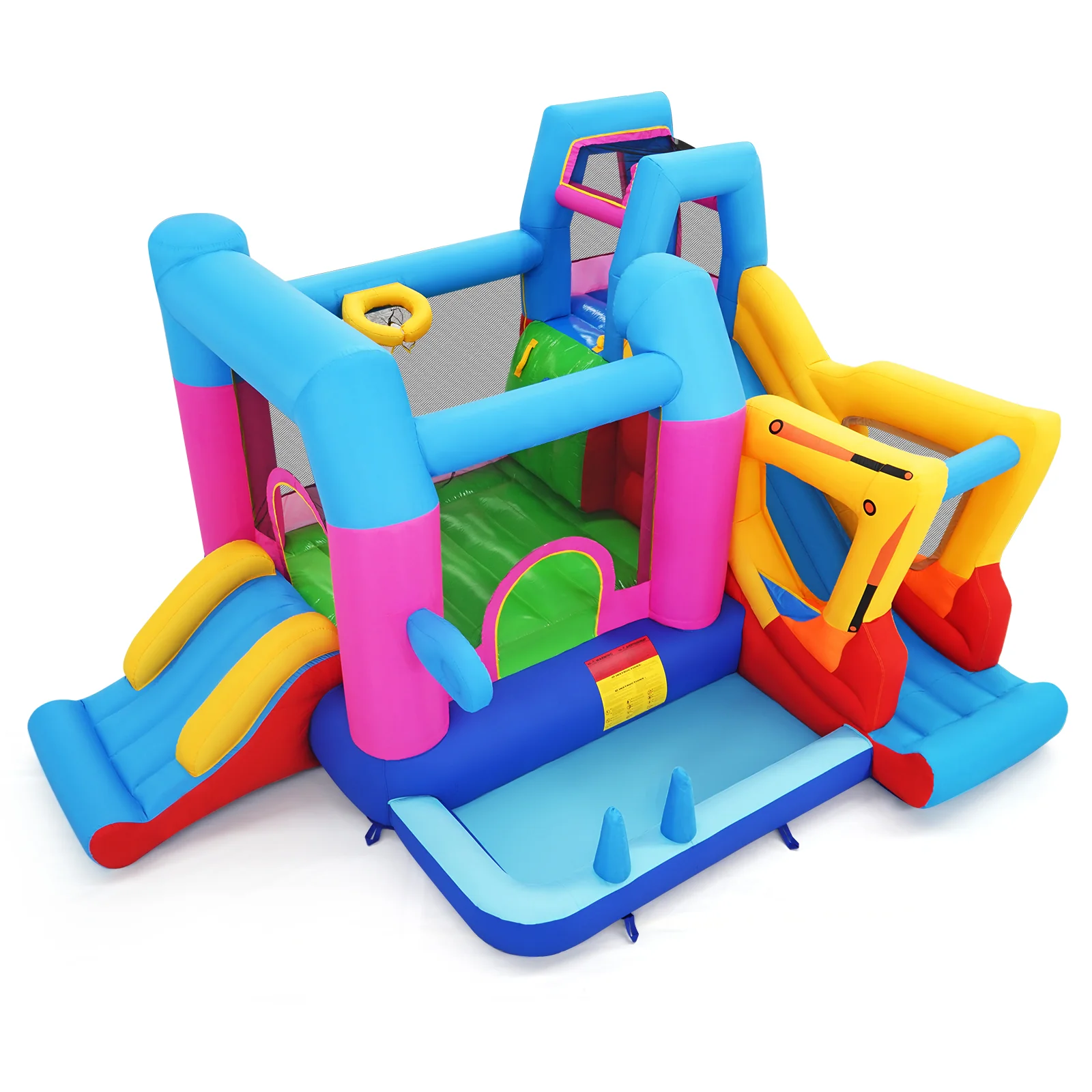 Inflatable Bounce House, 8-in-1 Excavator Kids Bouncer, 750W Blower - Image 3