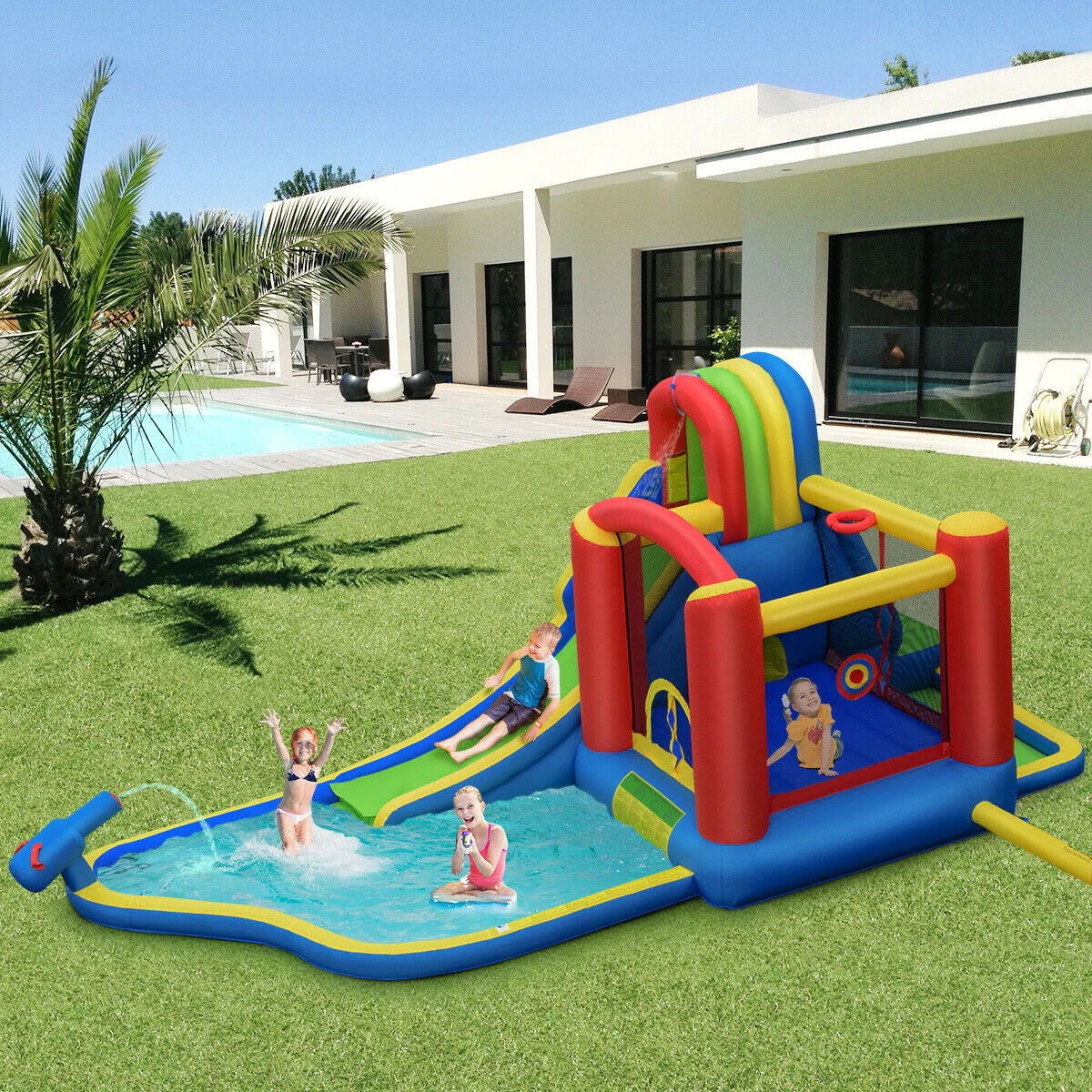 Inflatable Bounce House Castle With Blower - Image 2