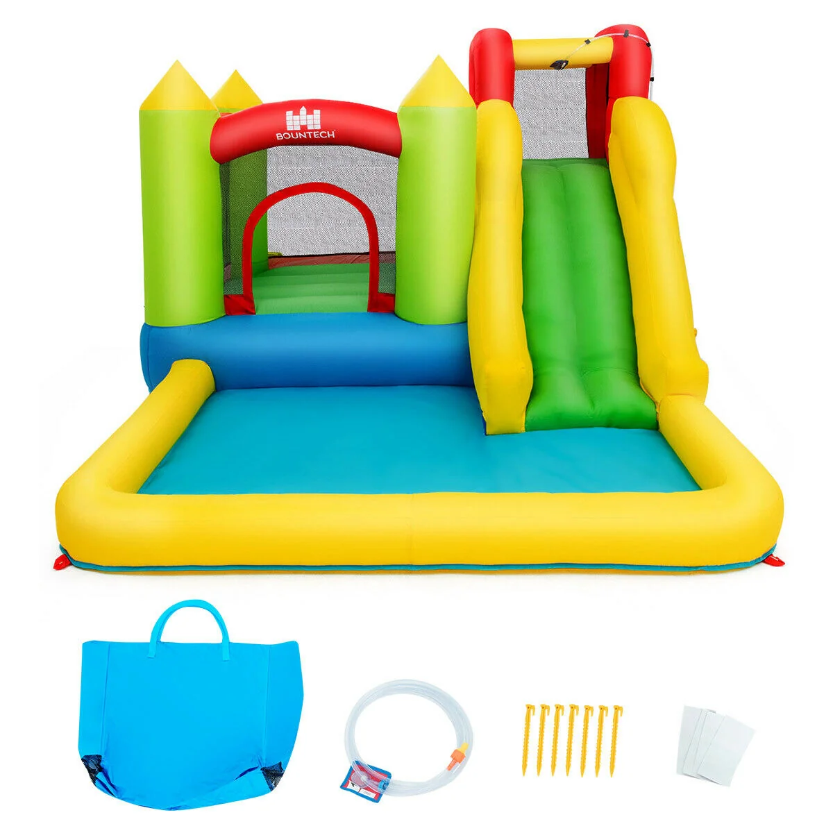 Inflatable Bounce House Water Slide Jump Bouncer Without Blower - Image 5