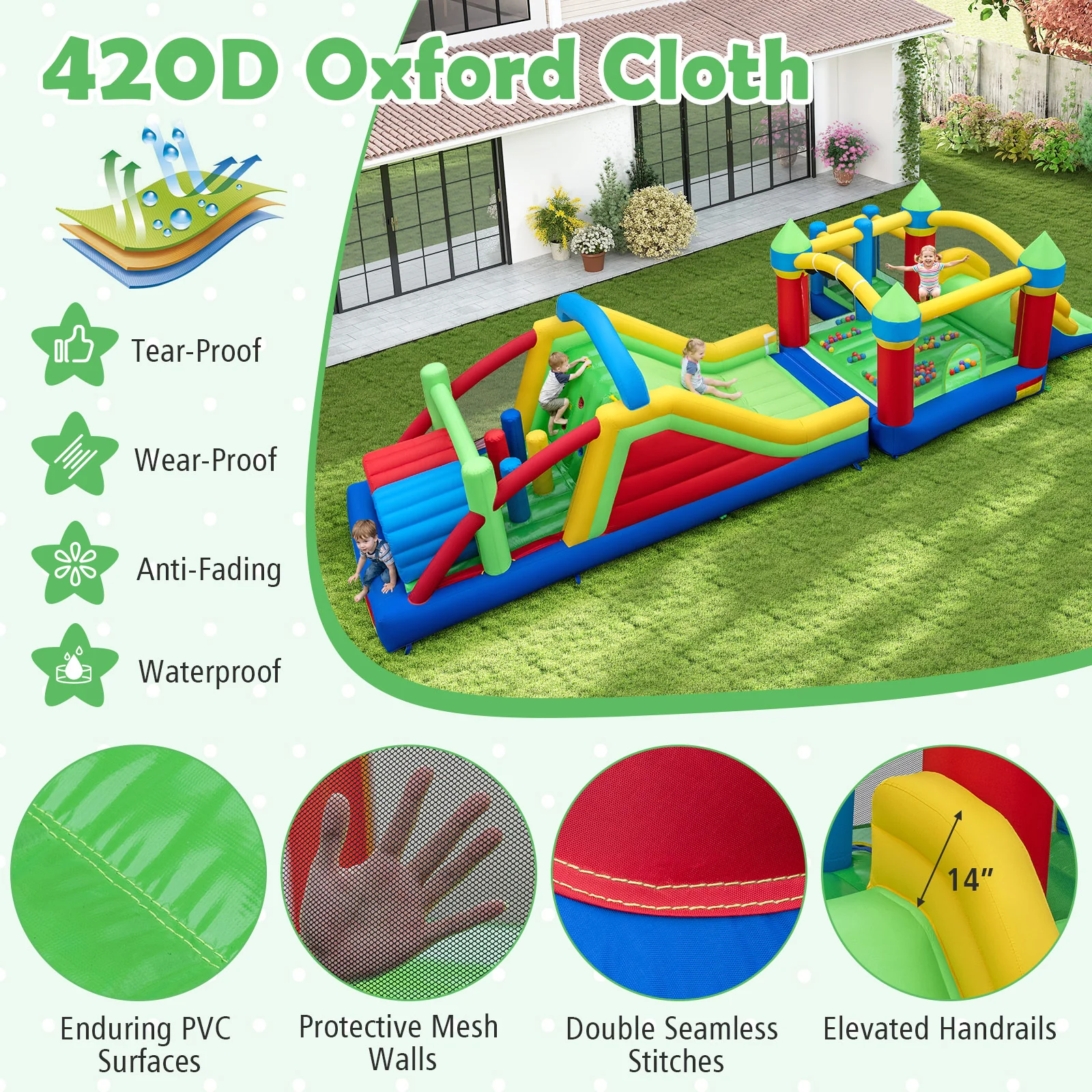 Inflatable Bounce House with 750W Blower - Image 6