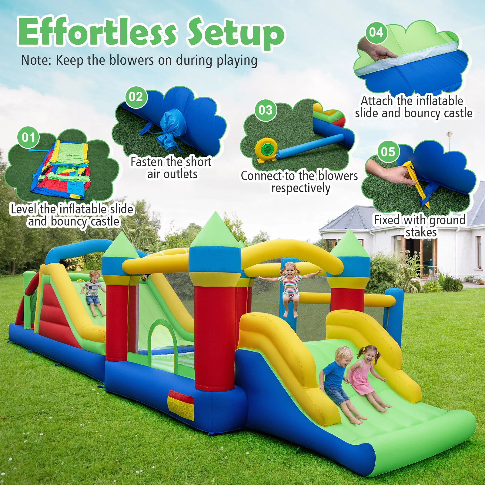 Inflatable Bounce House with 750W Blower - Image 7