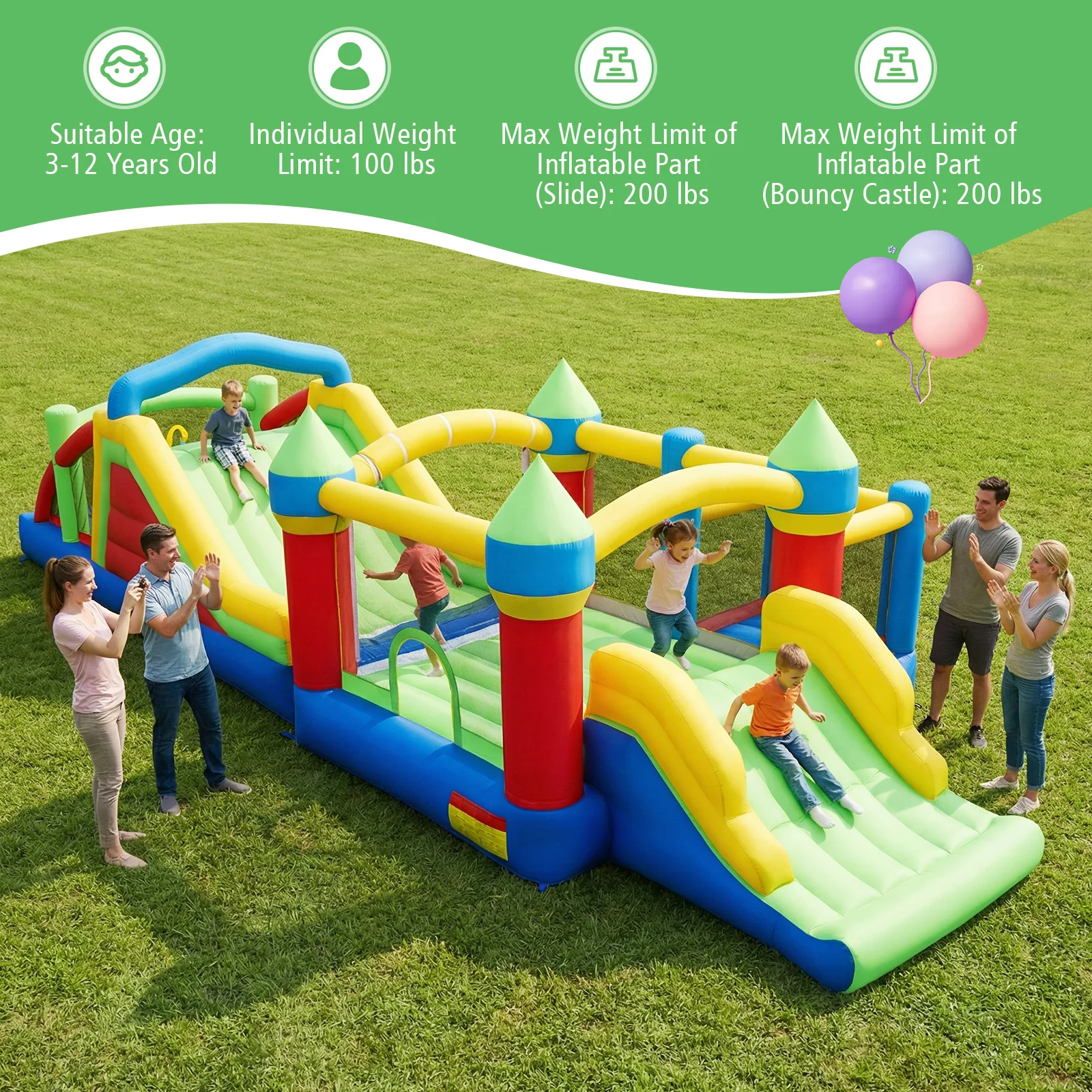 Inflatable Bounce House with 750W Blower - Image 8