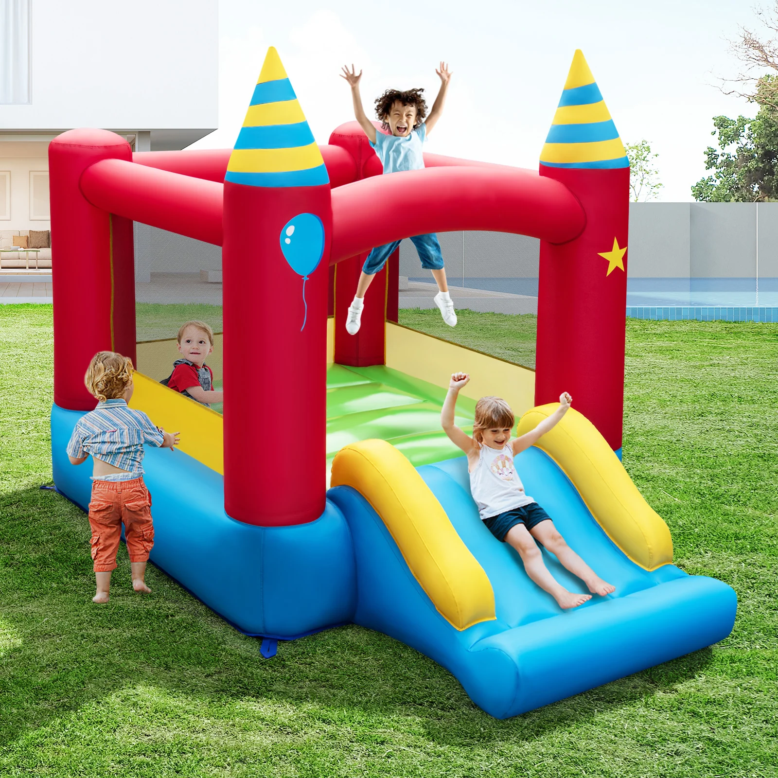 Inflatable Kids Bounce Castle, 480W Blower - Image 2