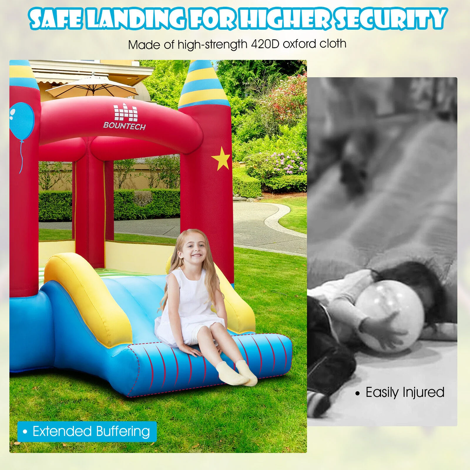 Inflatable Kids Bounce Castle, 480W Blower - Image 9