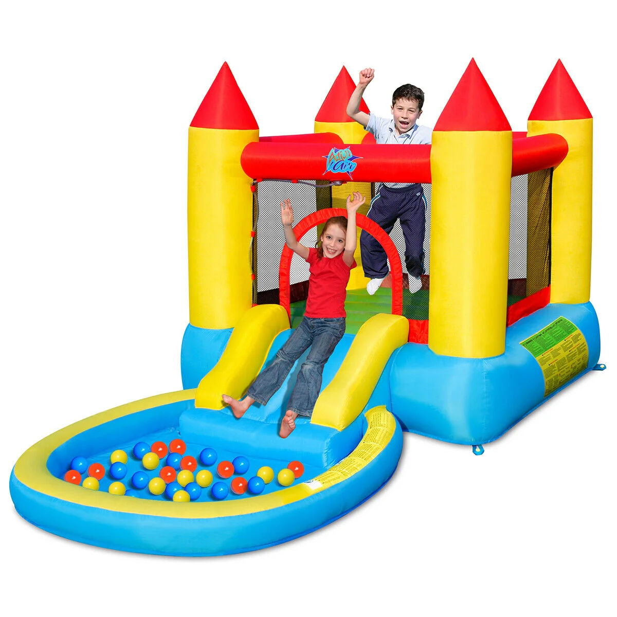 Inflatable Kids Slide Bounce House, 580w Blower - Image 9