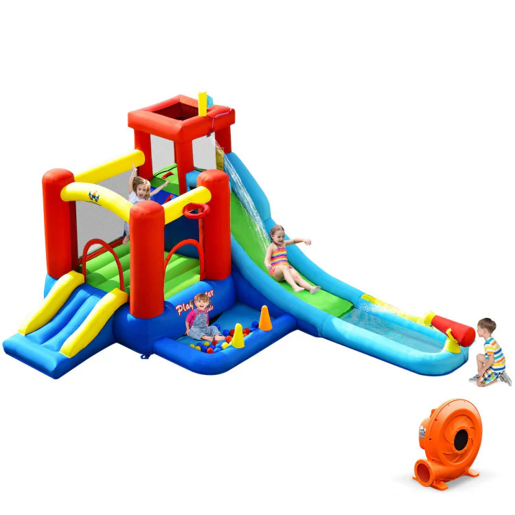 Inflatable Kids Water Slide Bounce House, 9-in-1, 860W Blower - Image 3