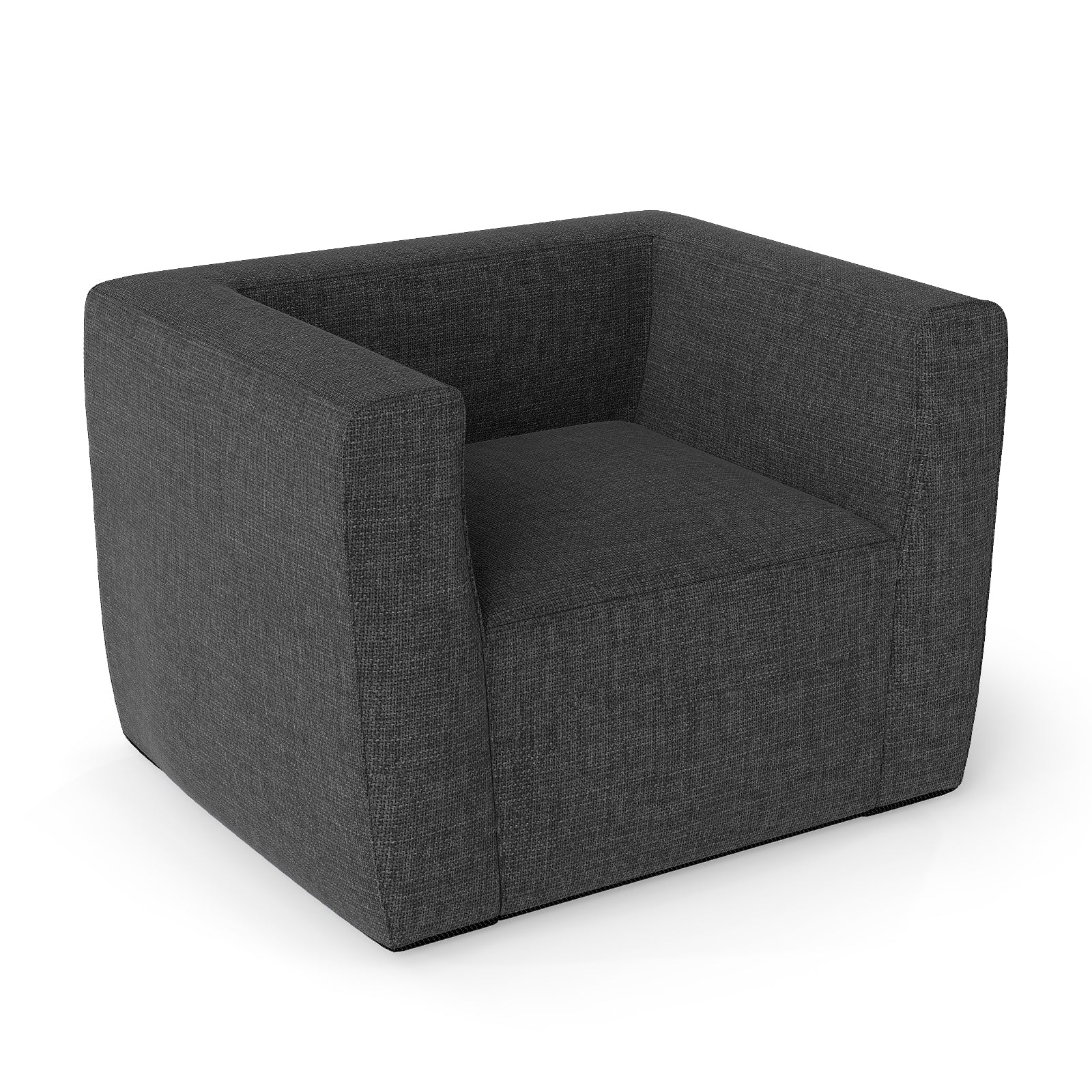 Inflatable Sofa with Detachable Cover and Wide Armrests, Gray