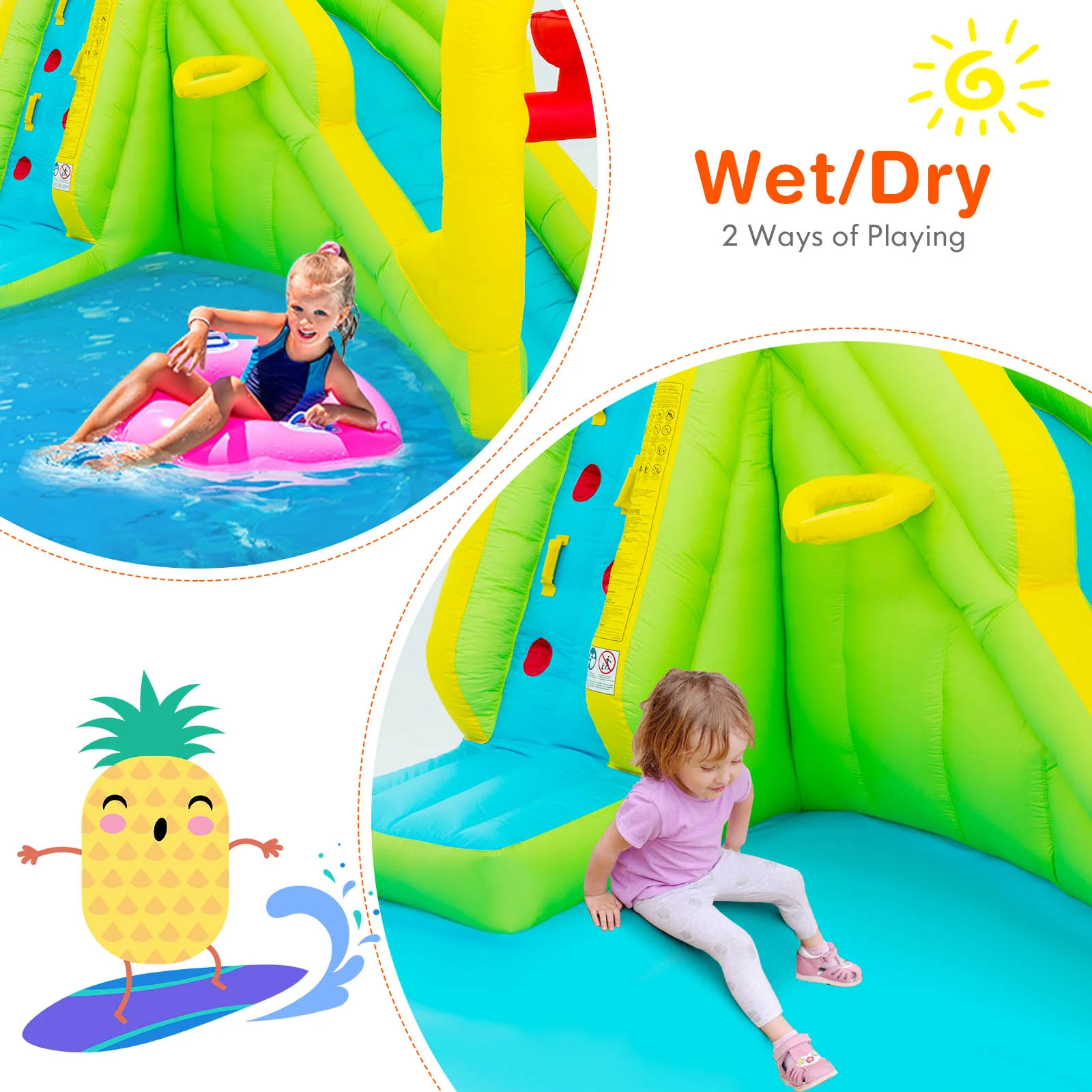 Inflatable Splash Jump Slide Water Bounce Without Blower - Image 7