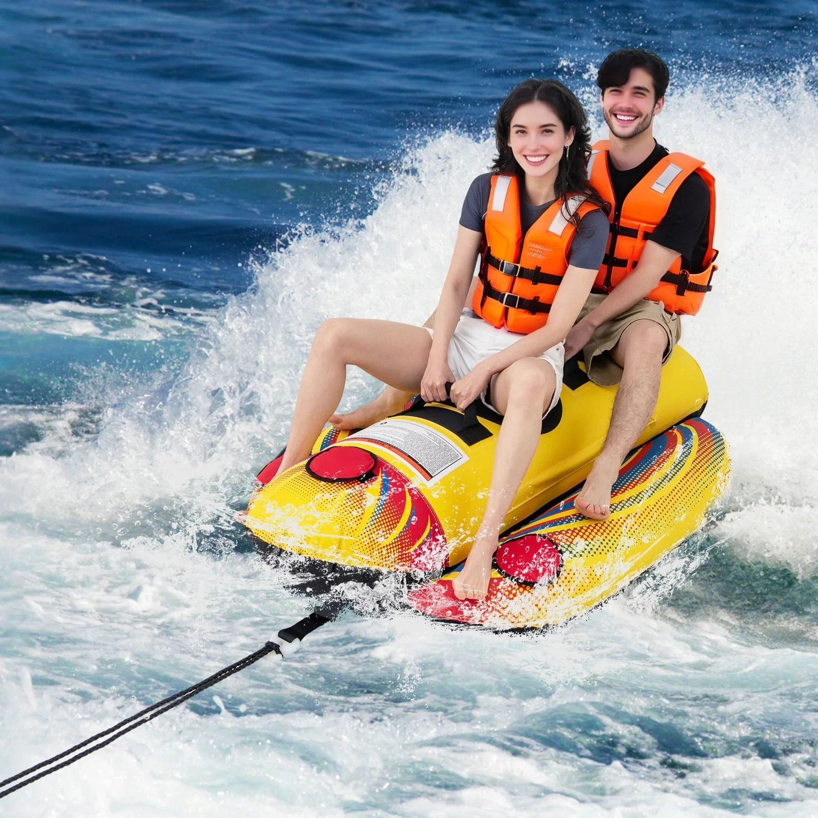 Inflatable Towable Tube Banana Boat, 1 or 2 Person - Image 2