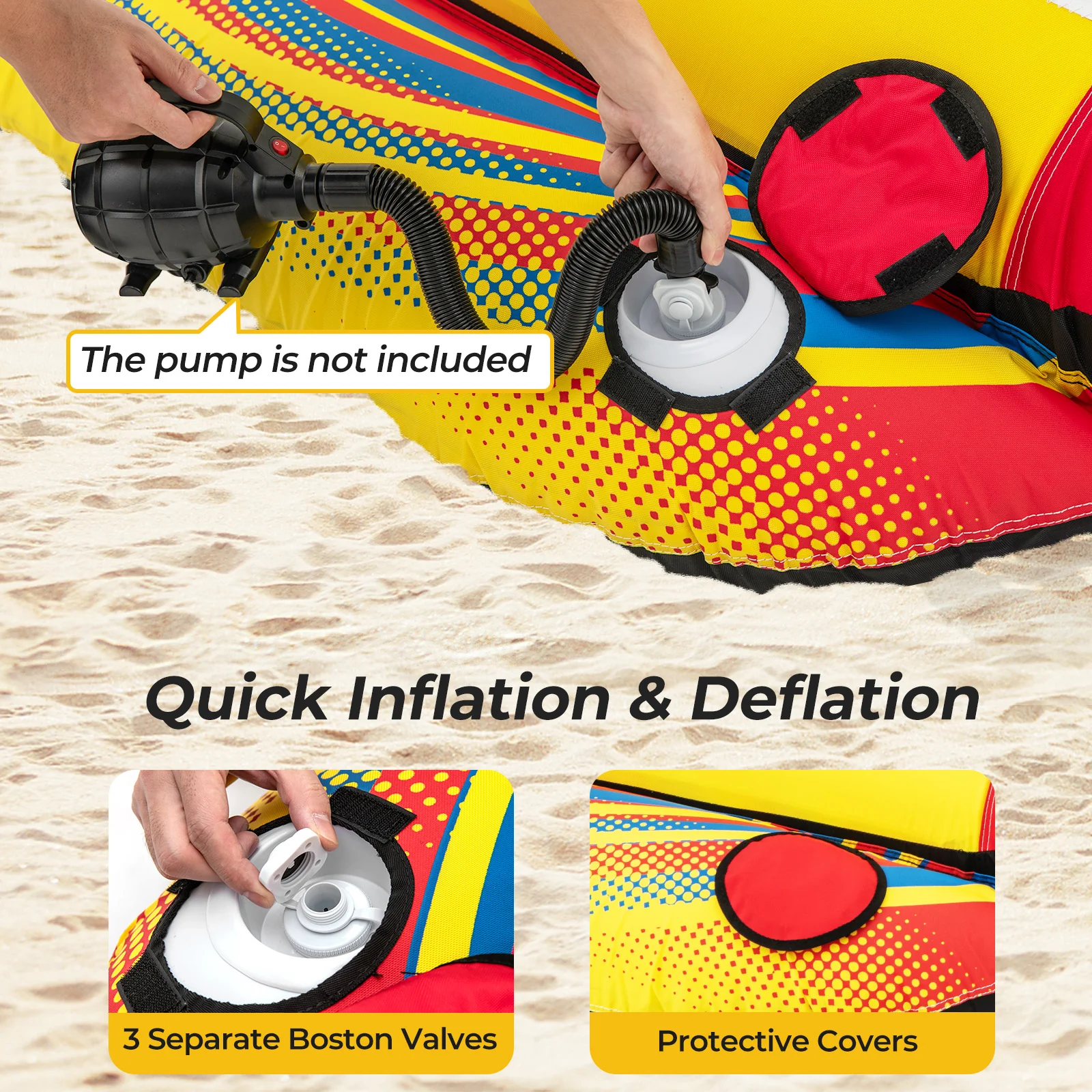 Inflatable Towable Tube Banana Boat, 1 or 2 Person - Image 8