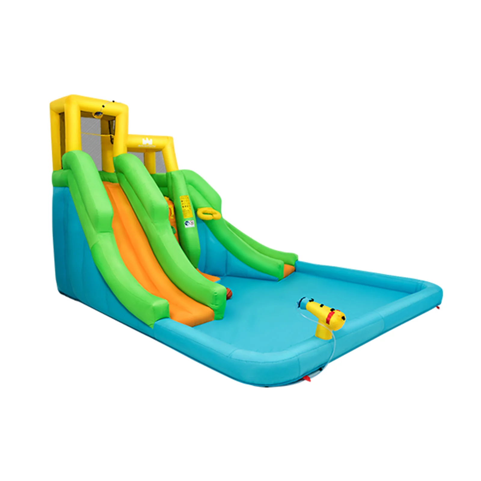 Inflatable Water Park Bounce House with Climbing Wall - Image 4