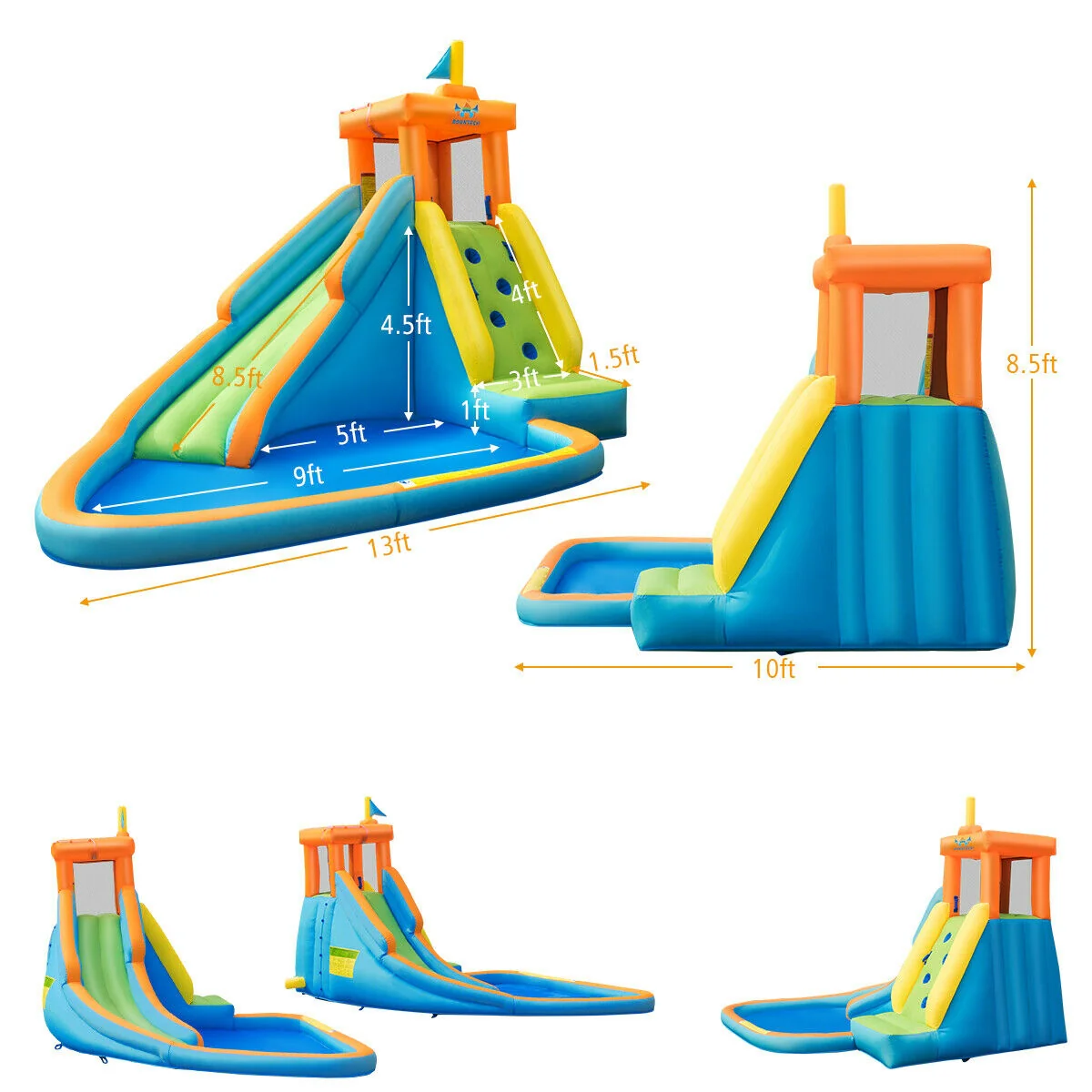 Inflatable Water Slide, Bounce House, 740W Blower - Image 5