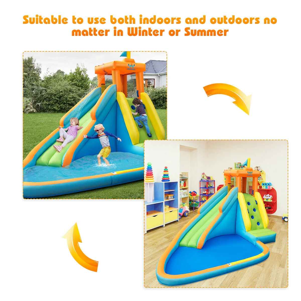 Inflatable Water Slide, Bounce House, 740W Blower - Image 6