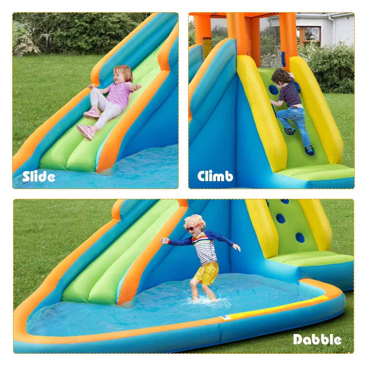 Inflatable Water Slide, Bounce House, 740W Blower - Image 9