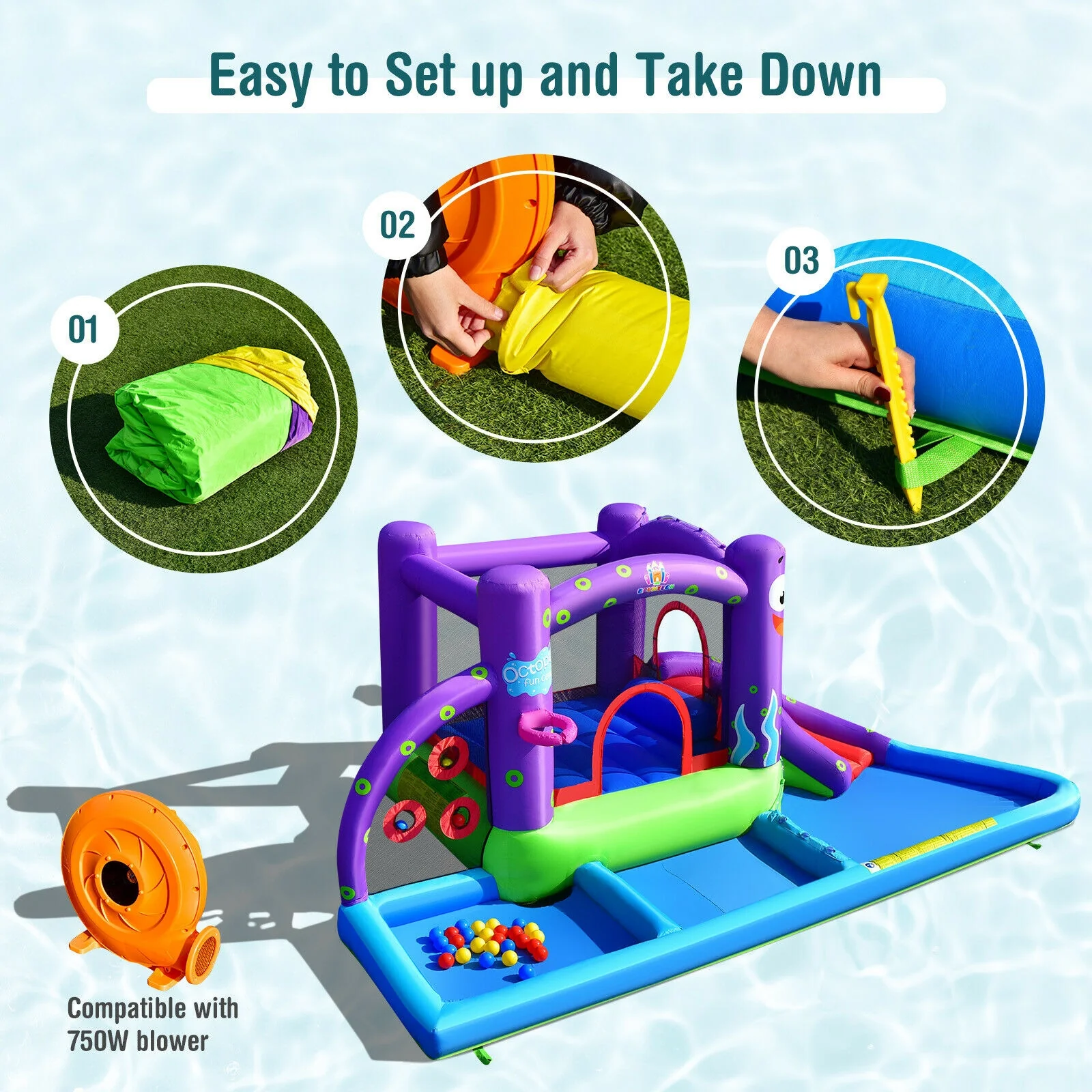 Inflatable Water Slide Castle - Image 7