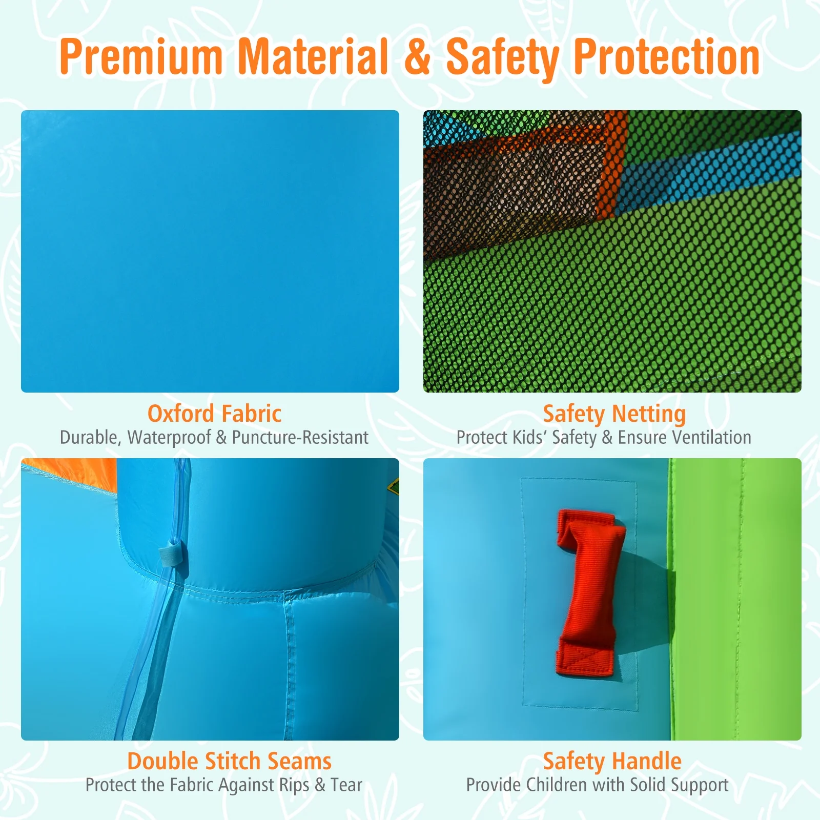 Inflatable Water Slide With Bounce House, Splash Pool, No Blower, Kids - Image 9
