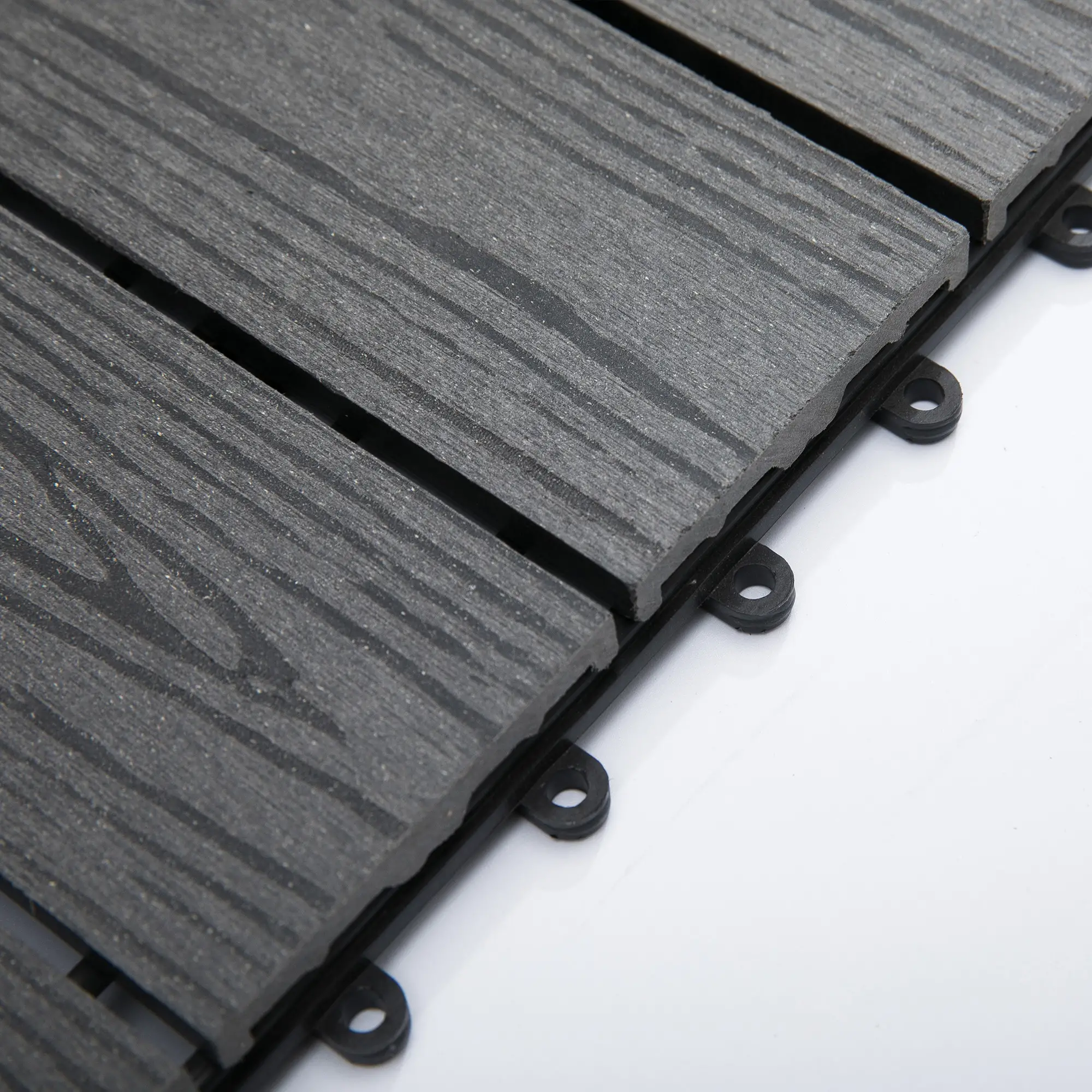 Interlocking Deck Tiles, 11 Pack 12" x 12", Waterproof Non-Slip, Grey - Image 10