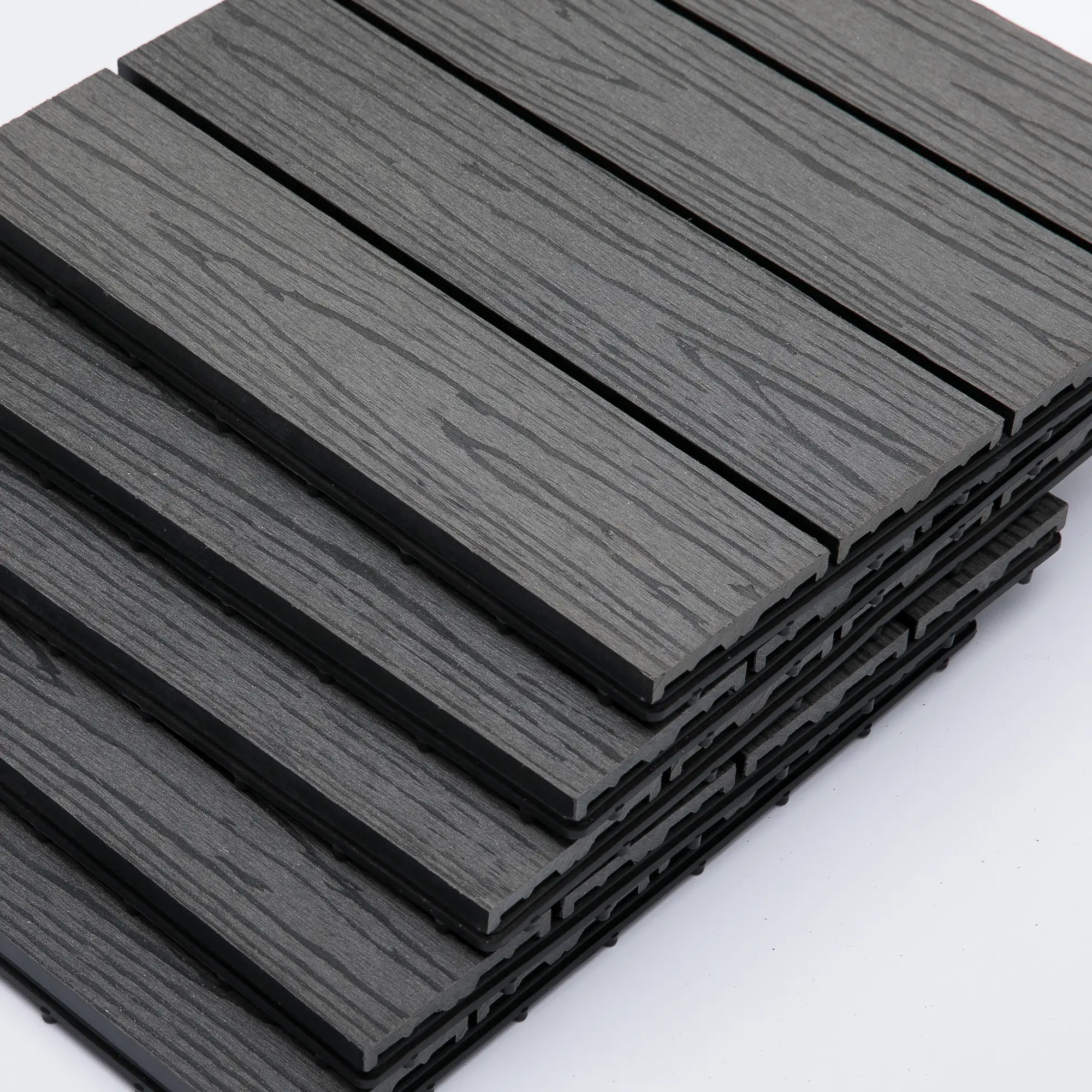 Interlocking Deck Tiles, 11 Pack 12" x 12", Waterproof Non-Slip, Grey - Image 9