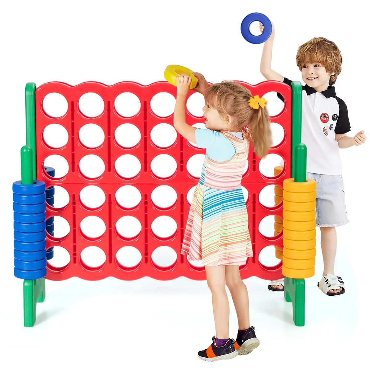 Jumbo 4-To-Score Giant Game Set, 42 Jumbo Rings, Quick-Release Slider, Green - Image 9