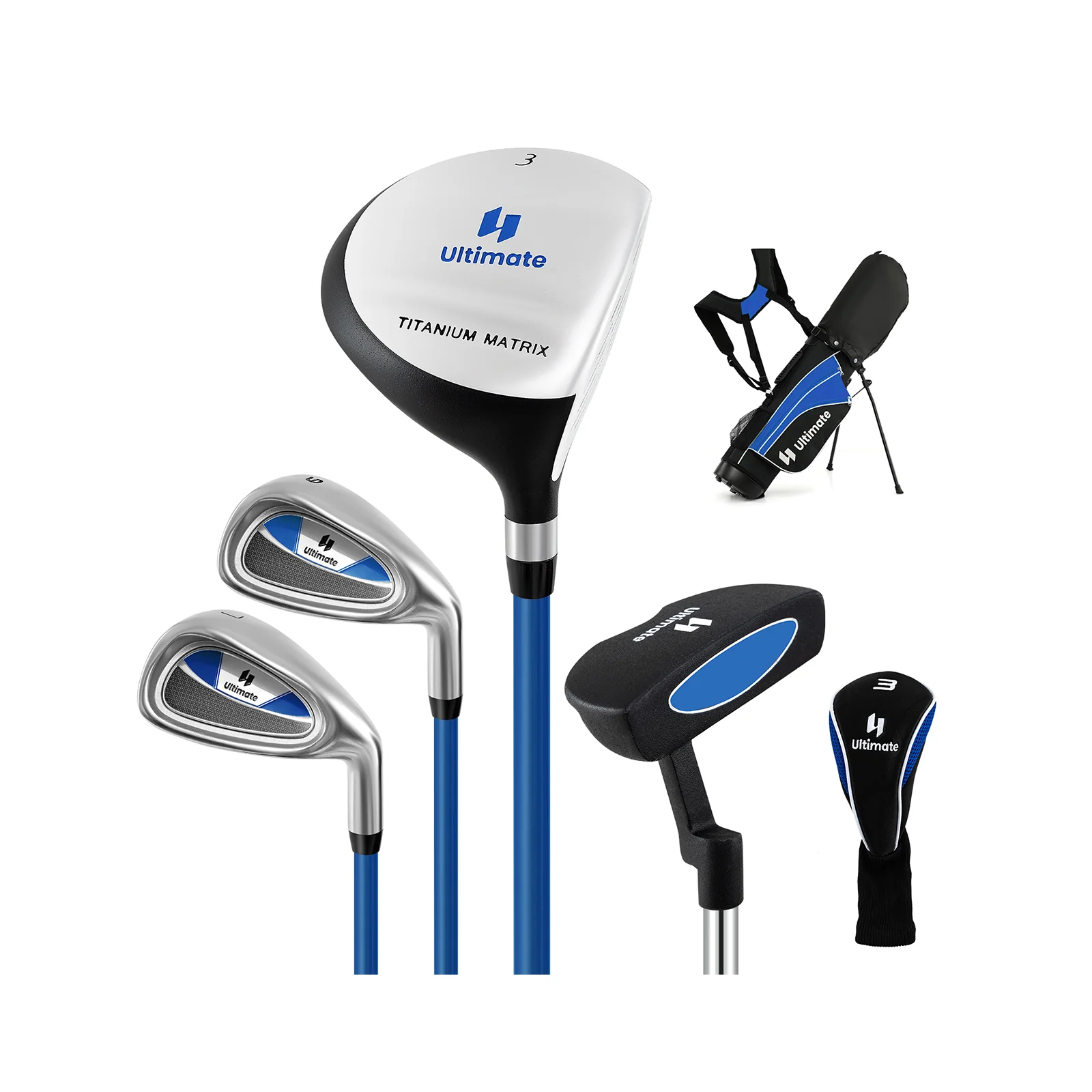 Junior Golf Club Set, Age 8-10, Blue - Image 3