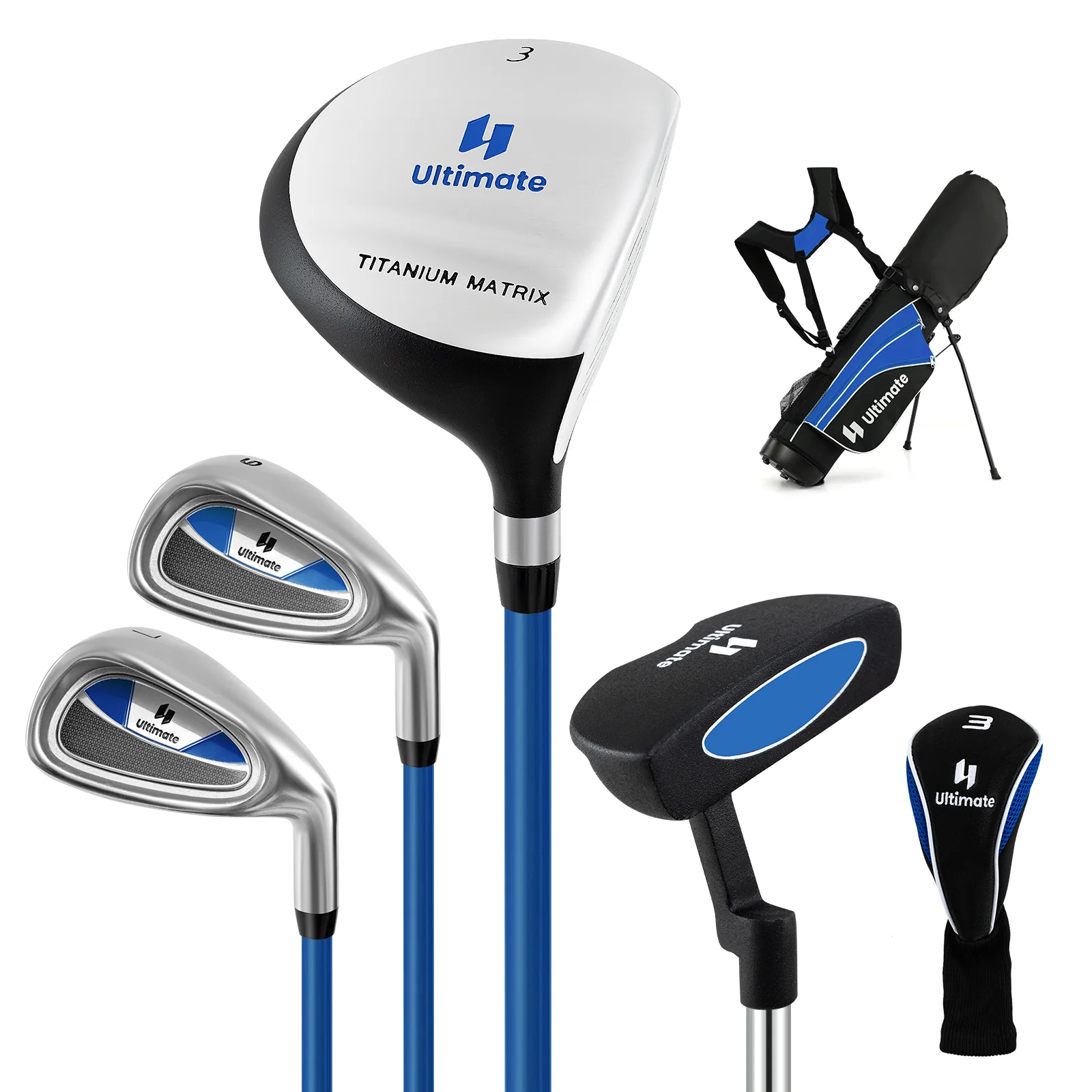 Junior Golf Club Set, Age 8-10, Blue - Image 4