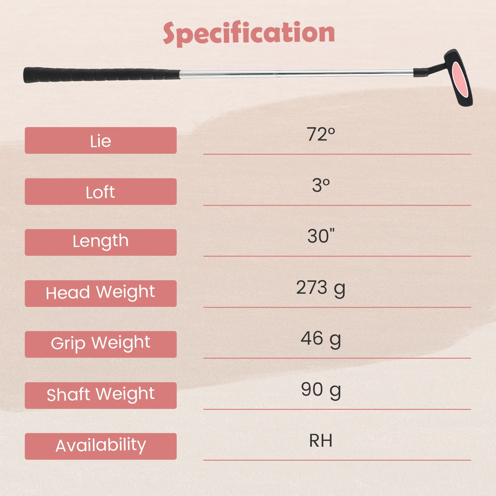 Junior Mallet Putter, Ages 11-14, Pink - Image 3