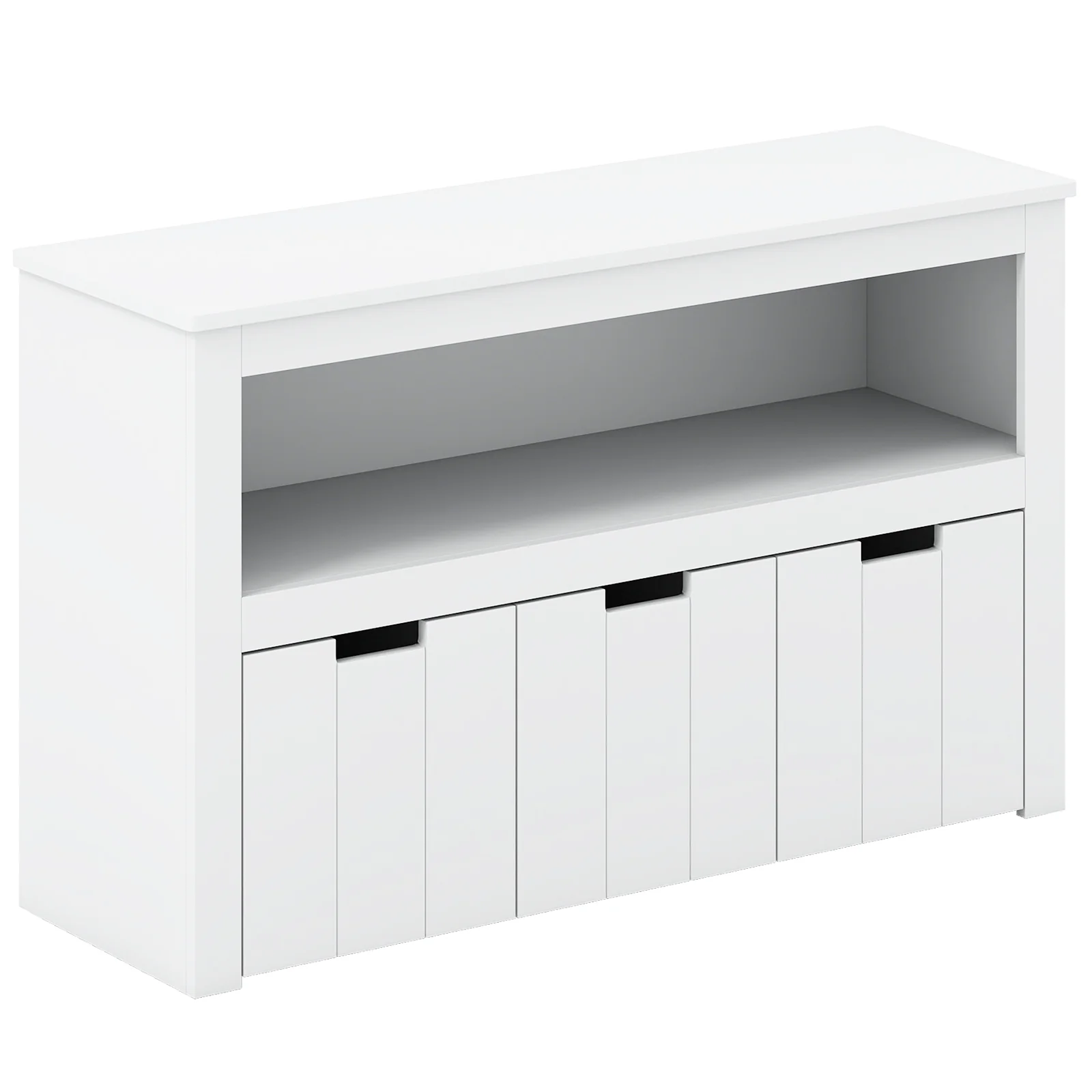 Kid Toy Storage Cabinet, 3 Drawer Chest With Wheels, White - Image 5