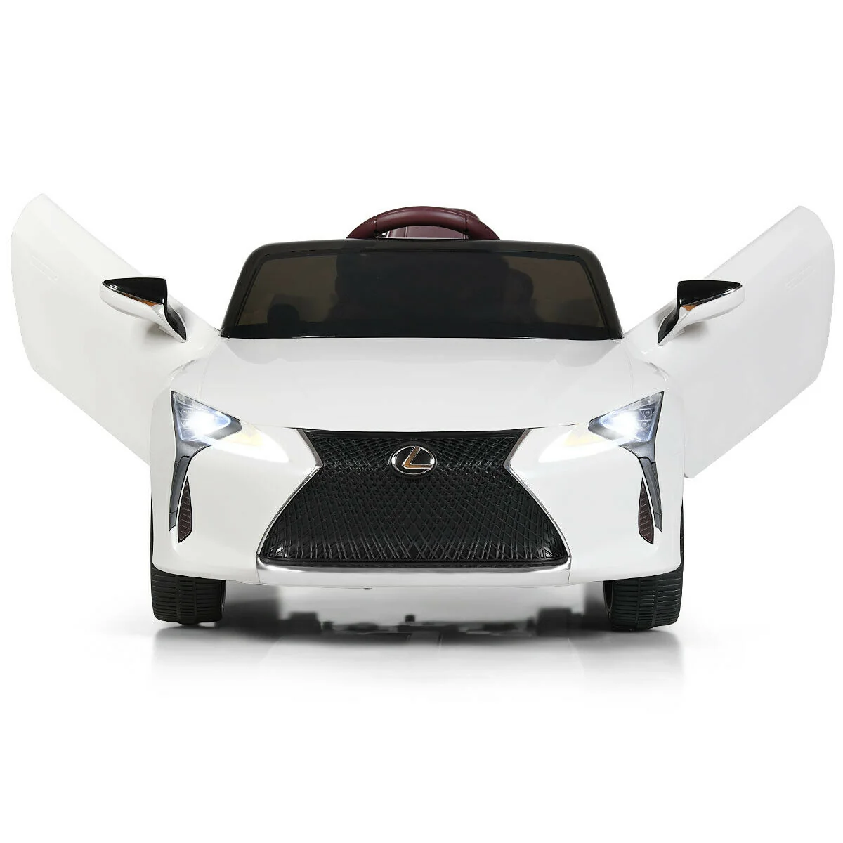 Kids 12V Ride On Car, Remote Control, White - Image 3