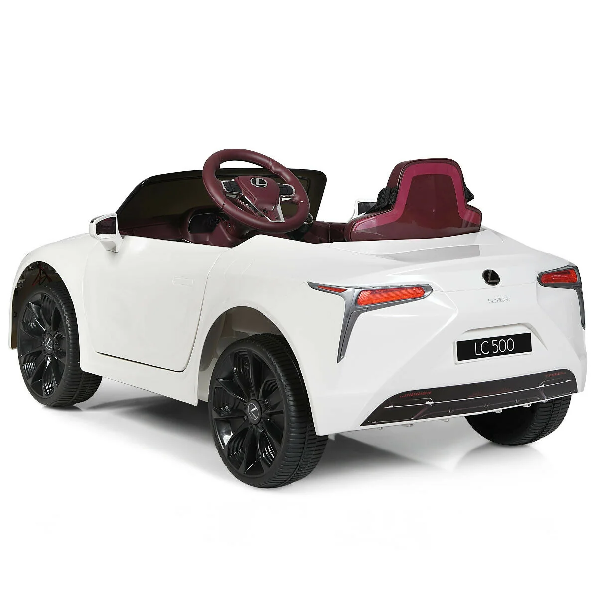 Kids 12V Ride On Car, Remote Control, White - Image 4