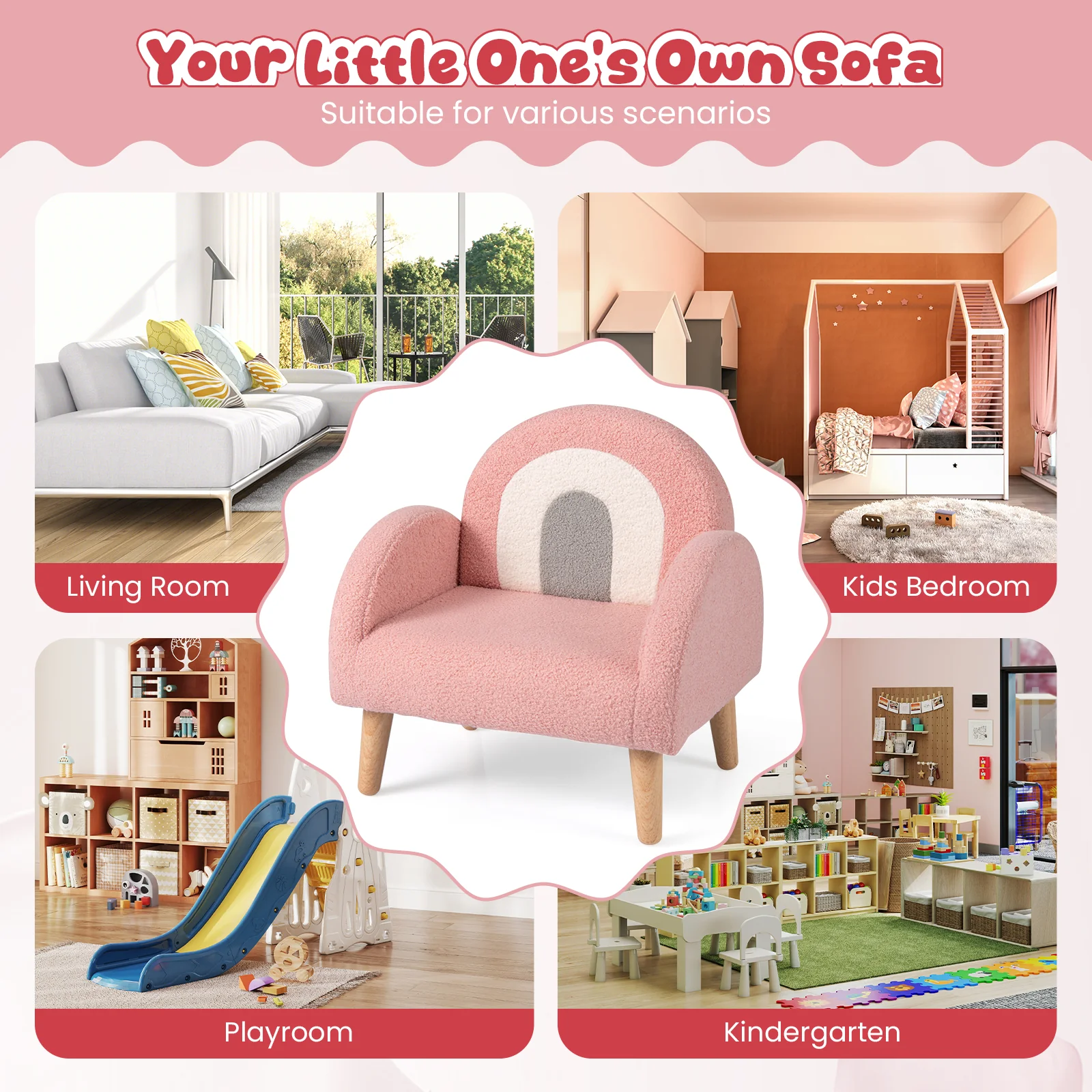 Kids Armchair, Pink - Image 10