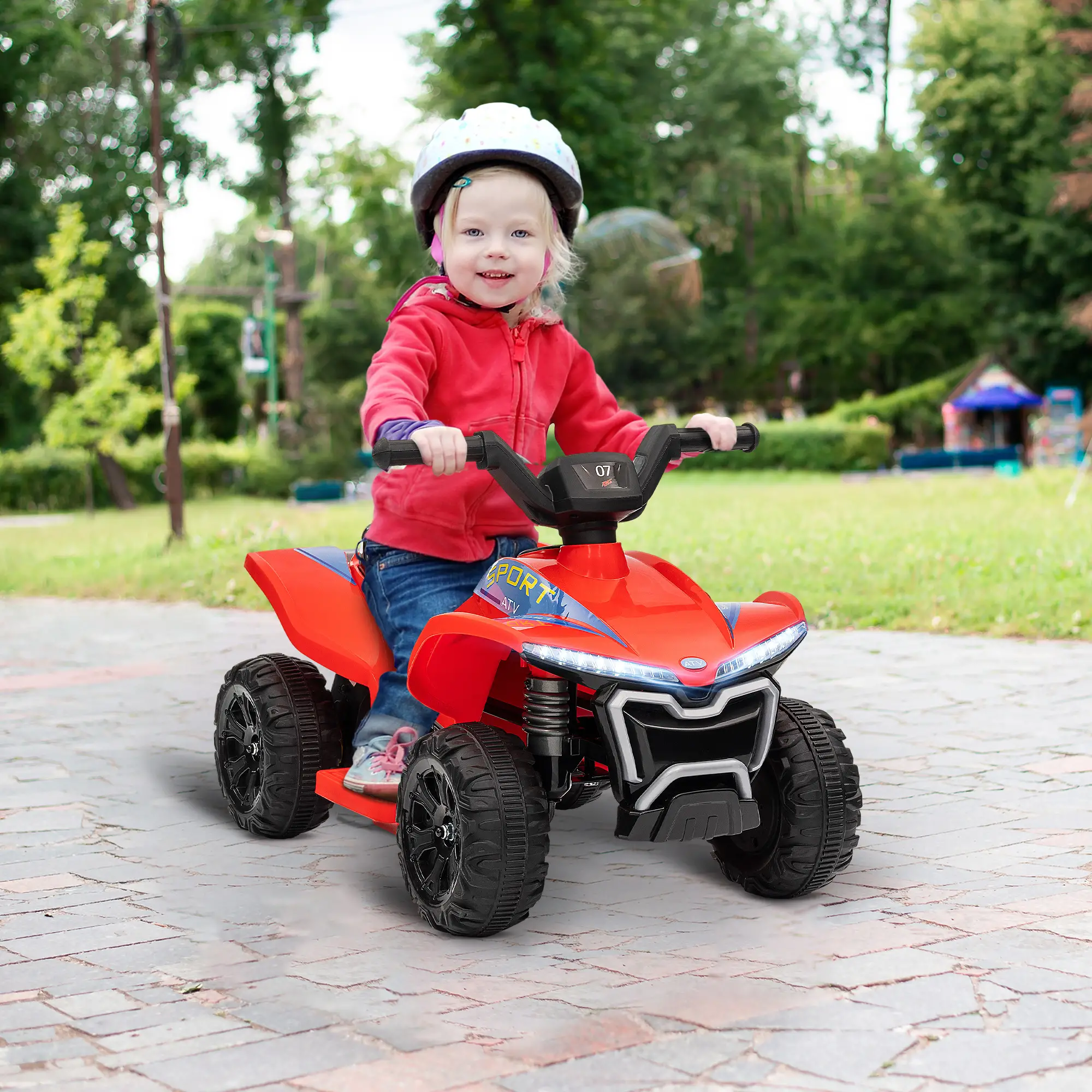 Kids ATV, 6V Battery Powered, for 18-36 Months, Red - Image 2
