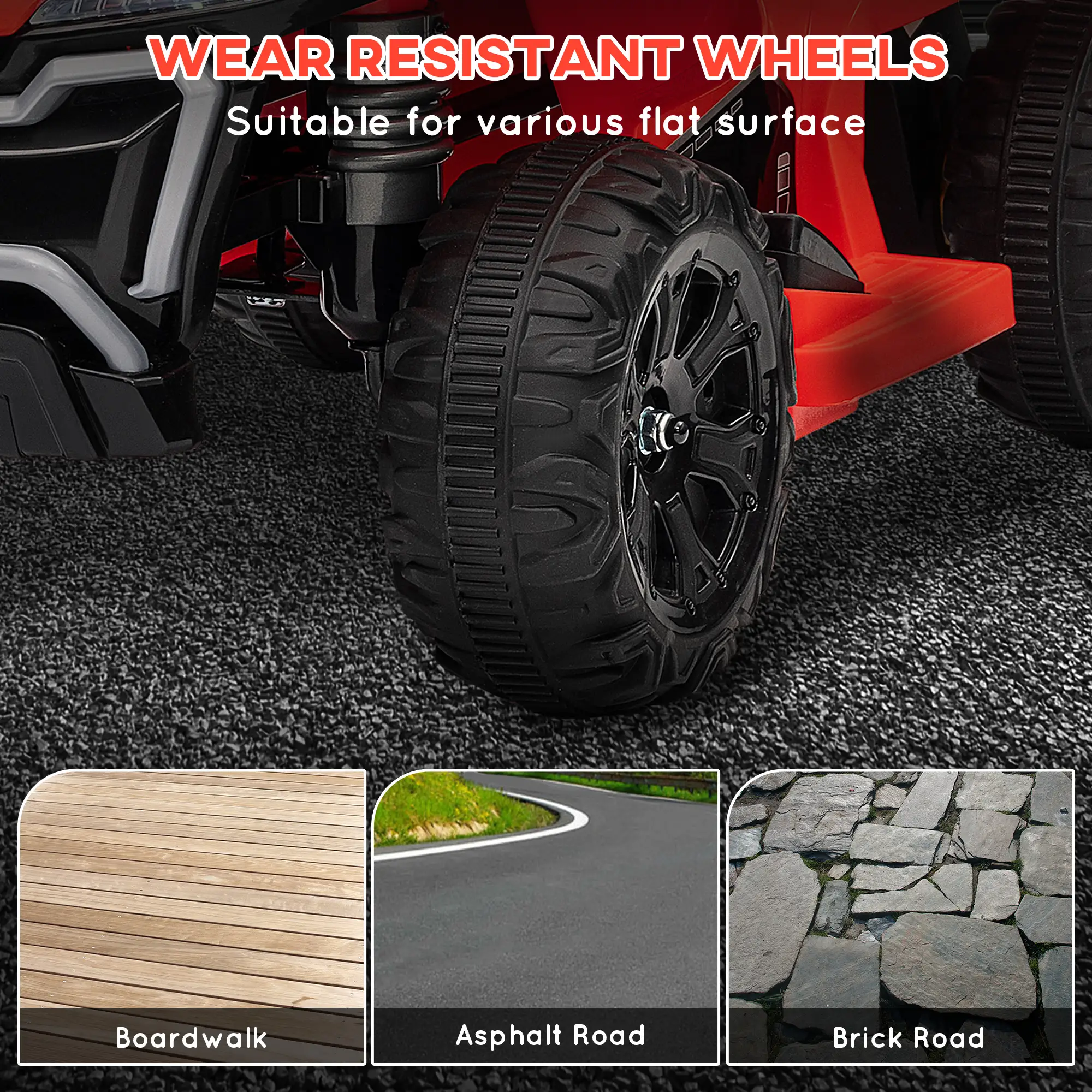 Kids ATV, 6V Battery Powered, for 18-36 Months, Red - Image 6