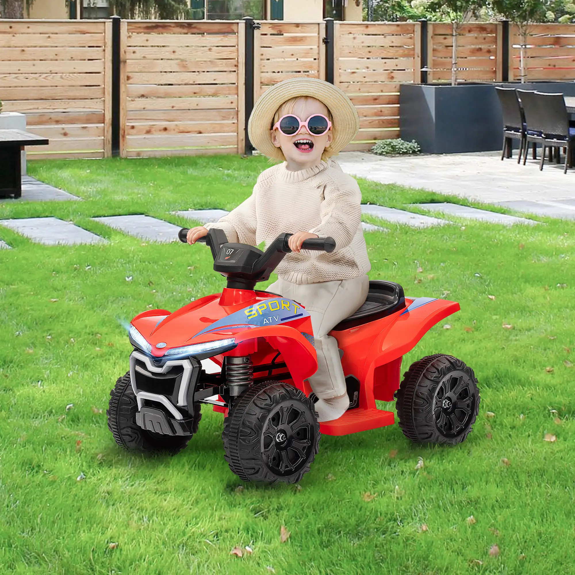 Kids ATV, 6V Battery Powered, for 18-36 Months, Red - Image 8