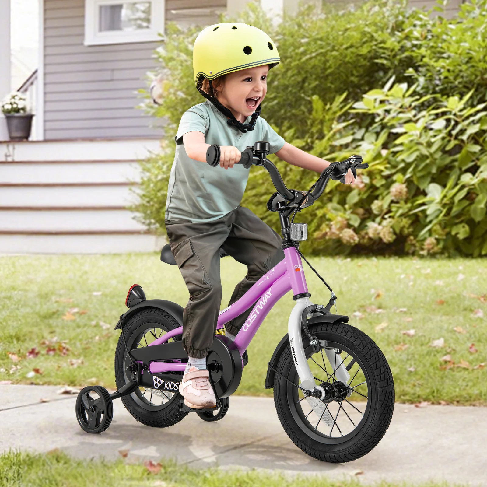 Kids Bike 12-Inch, Training Bicycle For 3-4 Years, Purple - Image 2