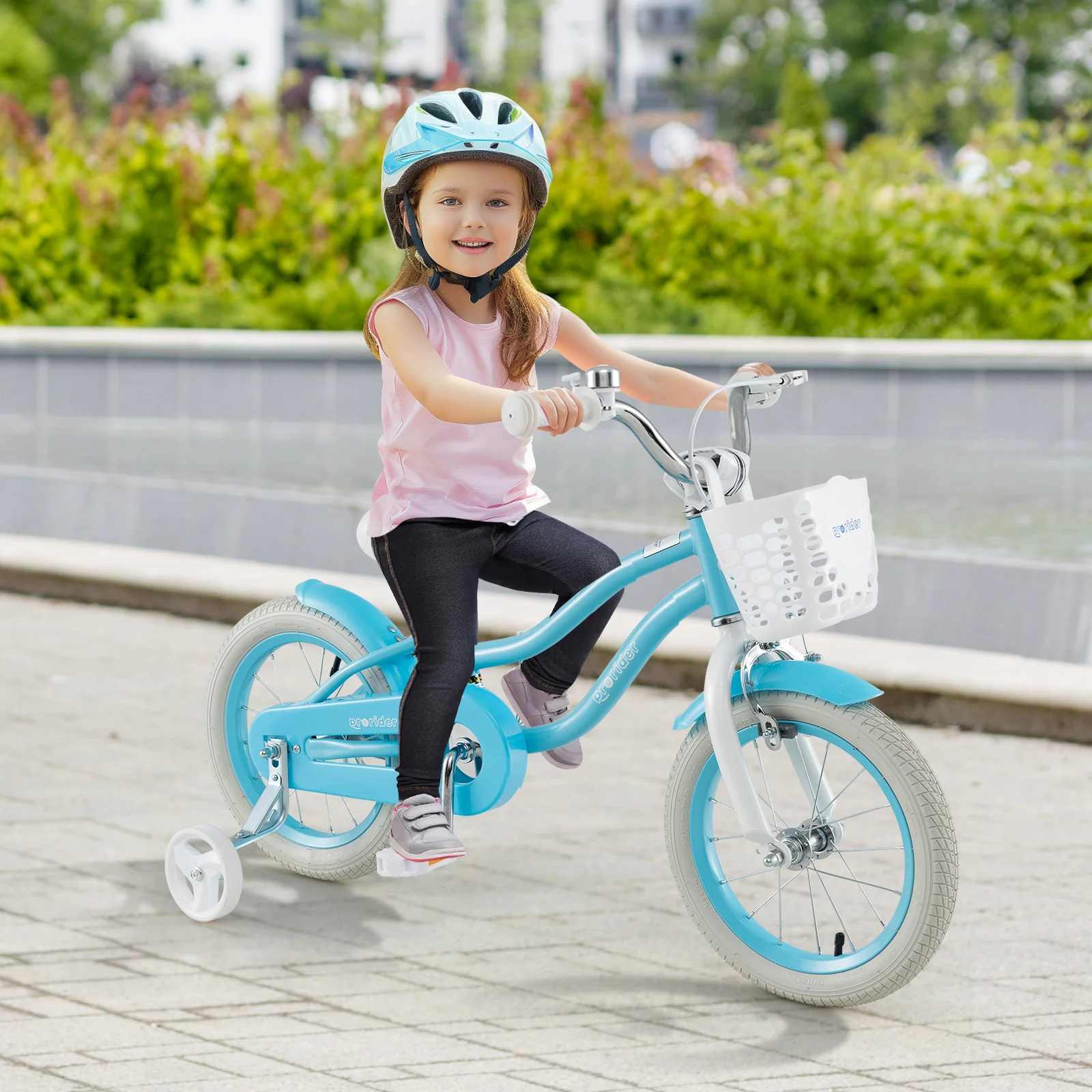 Kids Bike, 14 Inches, Dual Brakes, Adjustable Seat, Blue - Image 2