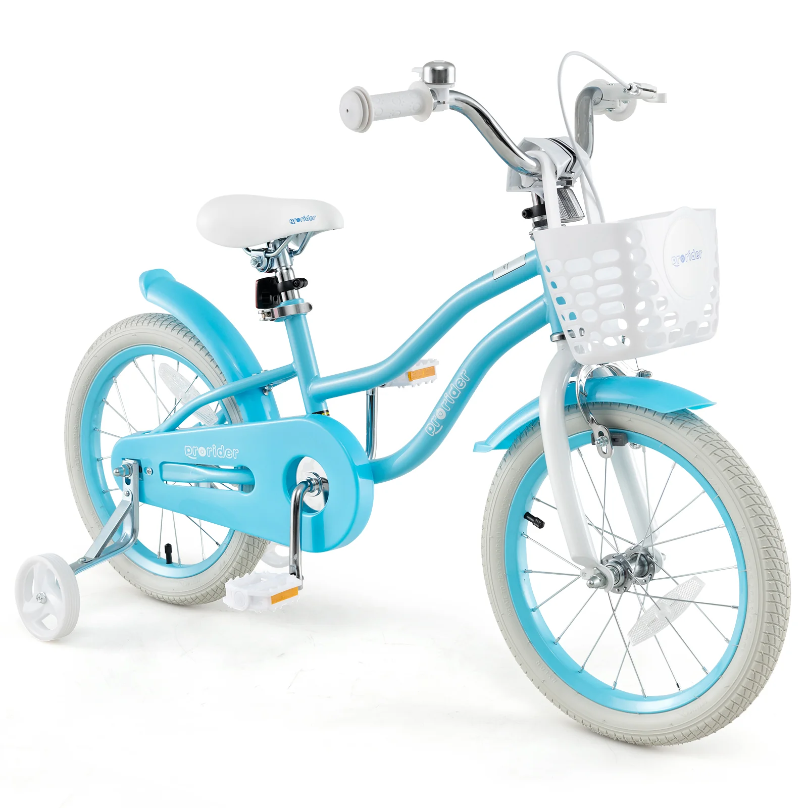 Kids Bike, 16 Inch, Dual Brakes, Adjustable Seat, Blue - Image 4