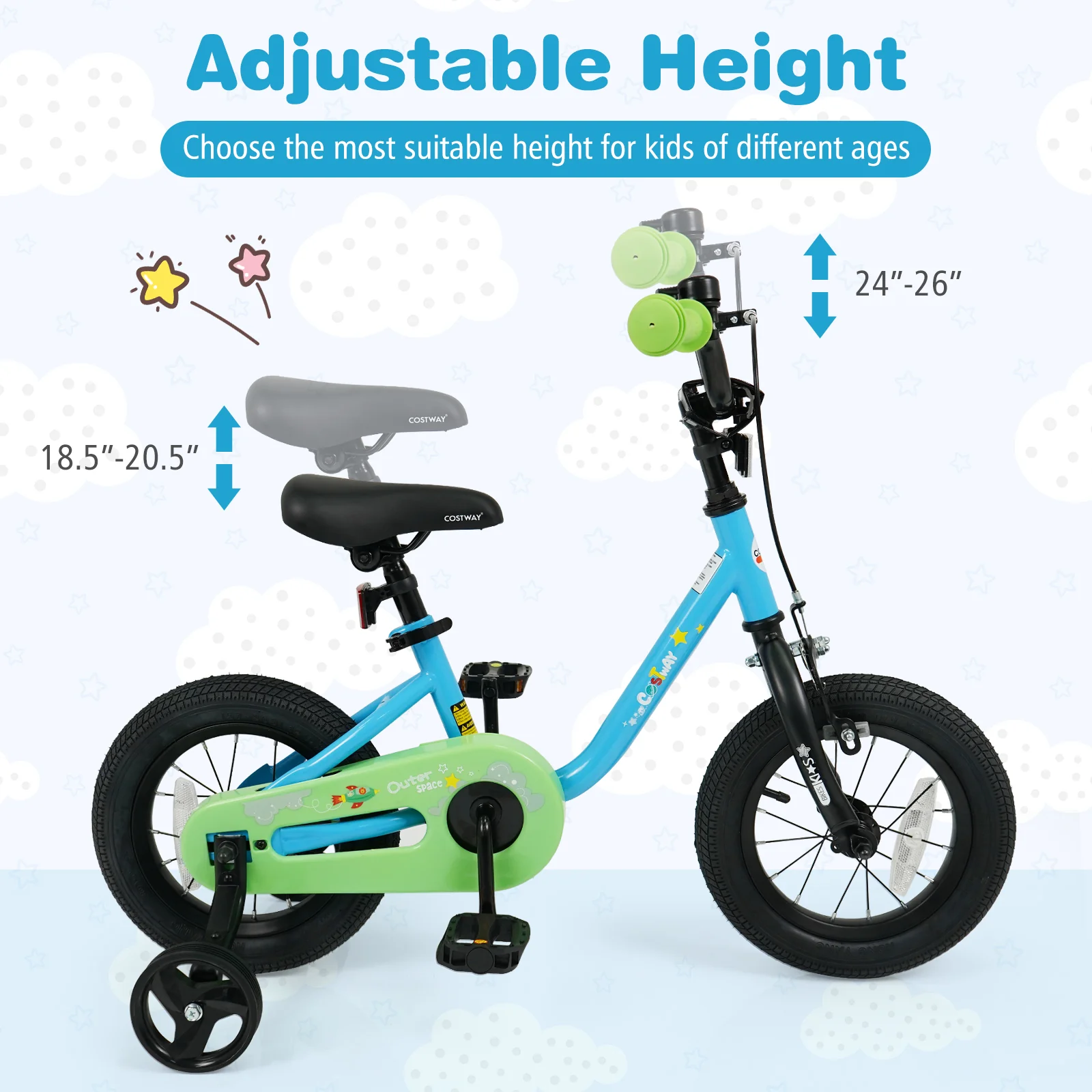 Kids Bike For 3-7 Years Old, 12 Inches, Blue - Image 6